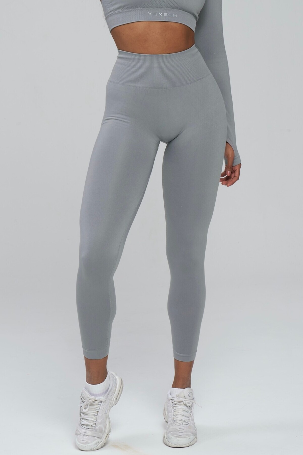 yexech  Büzgülü Seamless Ekstra Kalça Destekli Push-Up Aurora Spor Tayt - Görsel 9