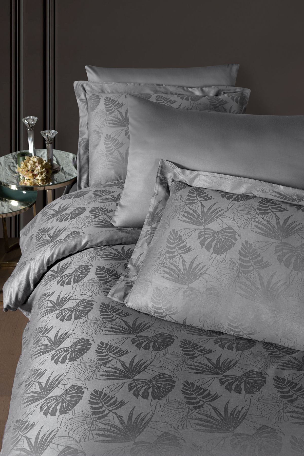 First Choice-Firstchoice Nichol Storm - Jacquard Satin Double Bedding Set 2