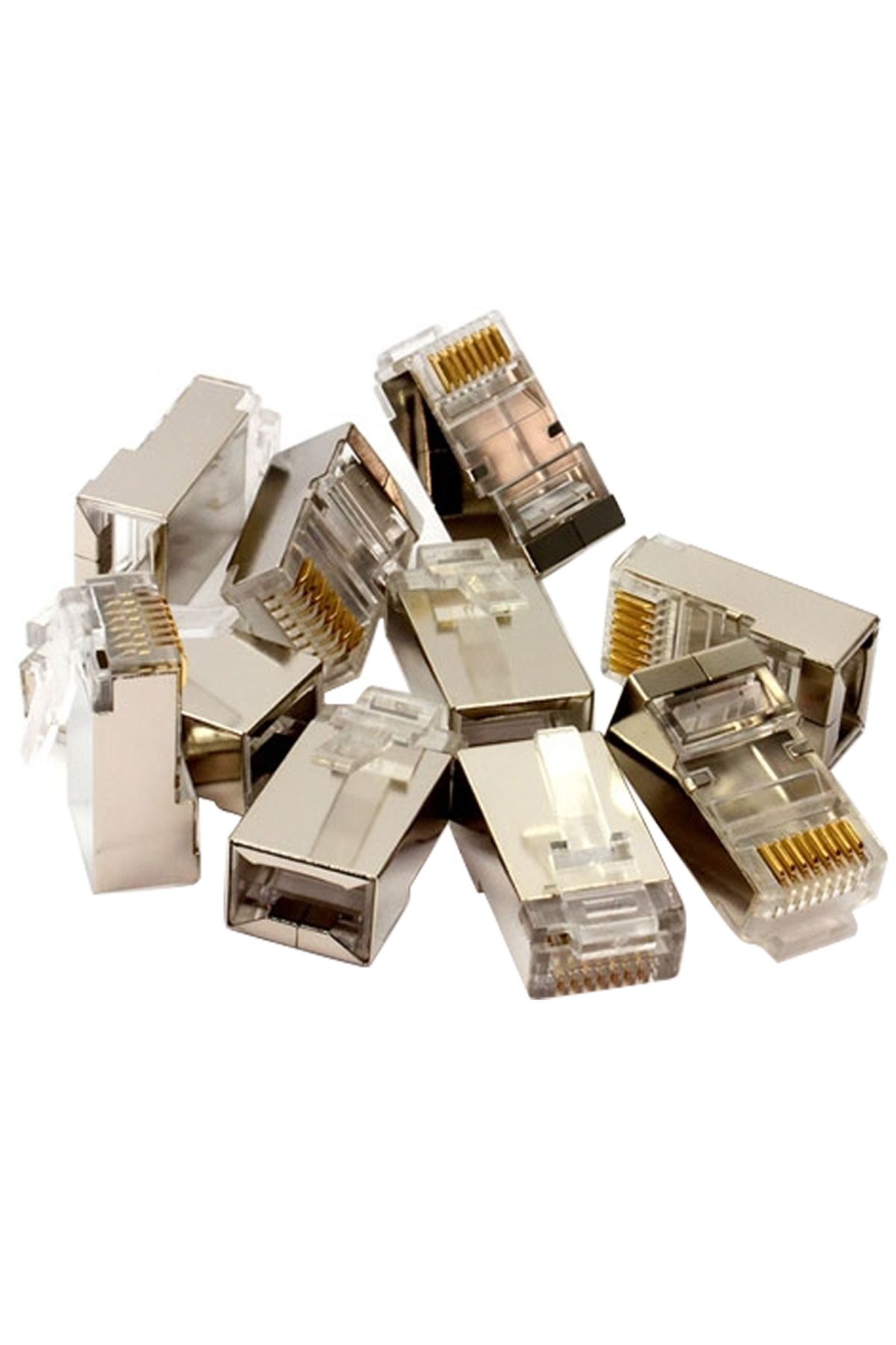 opencart Yeni Sezon Drp Metal Rj45 Cat6 Metal Uç 8P/8C Shield 100 Lü Paket Fiyat (4172) Kampanya