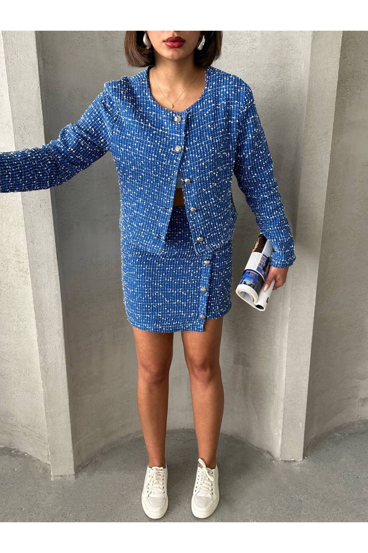 prova-Stamp Skirt and Jacket Set - Misstak24443 4