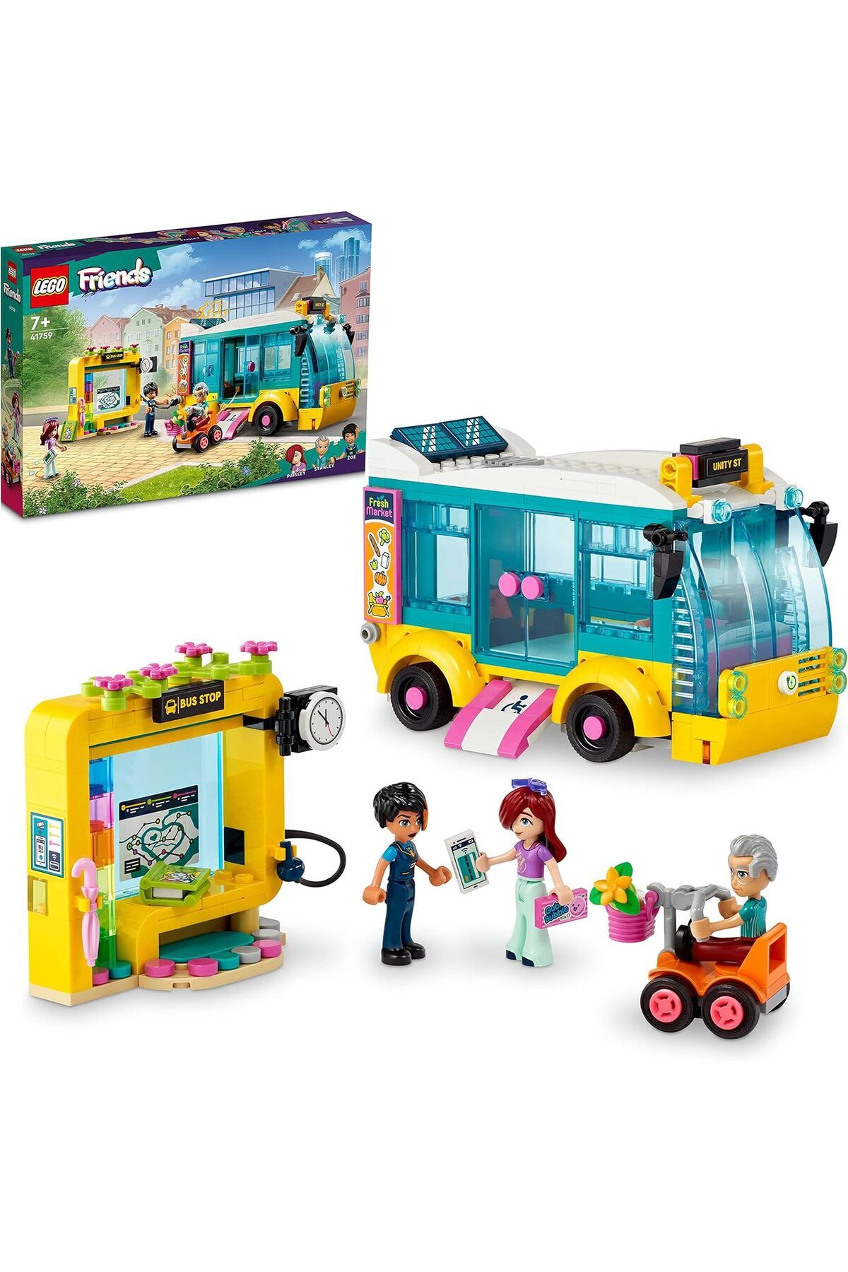 STOREMAX mhmtshp Friends Heartlake City Otobüsü 41759-7 Yaş ve Üzeri Çocuklar için İnşa Edilebilen Ot