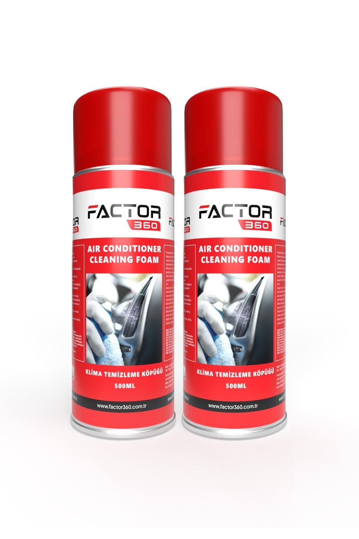 Factor360 Araç Klima Temizleme Köpük Sprey (Air Conditioner Foam) 500ml  2 Adet