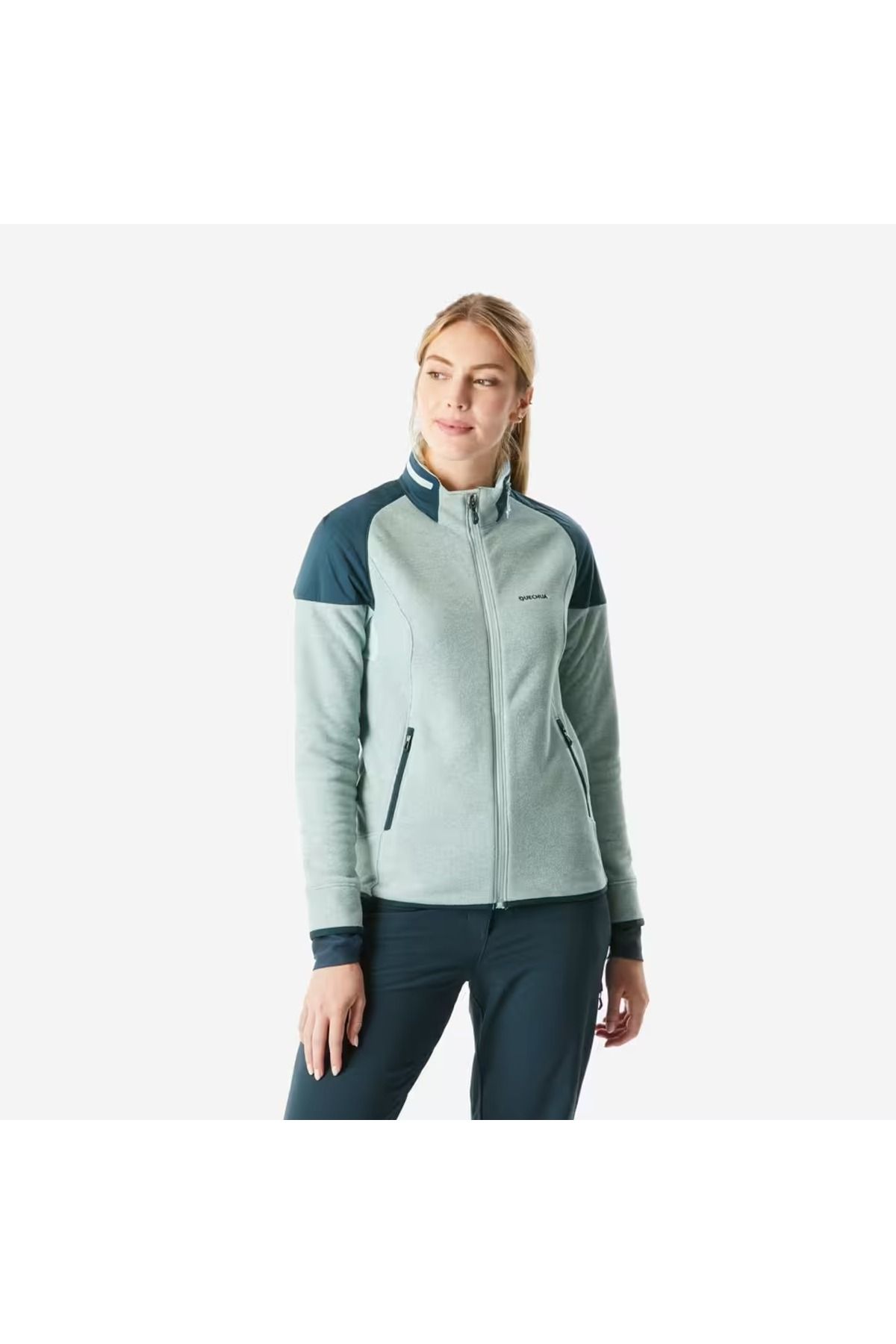 Decathlon Kadın Outdoor Sıcak Tutan Polar Kışlık Mont/Kar Montu - Yeşil - SH500 Mountain