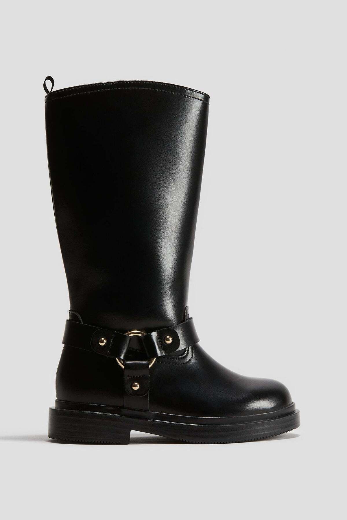 H&M-Calf-high biker boots 2