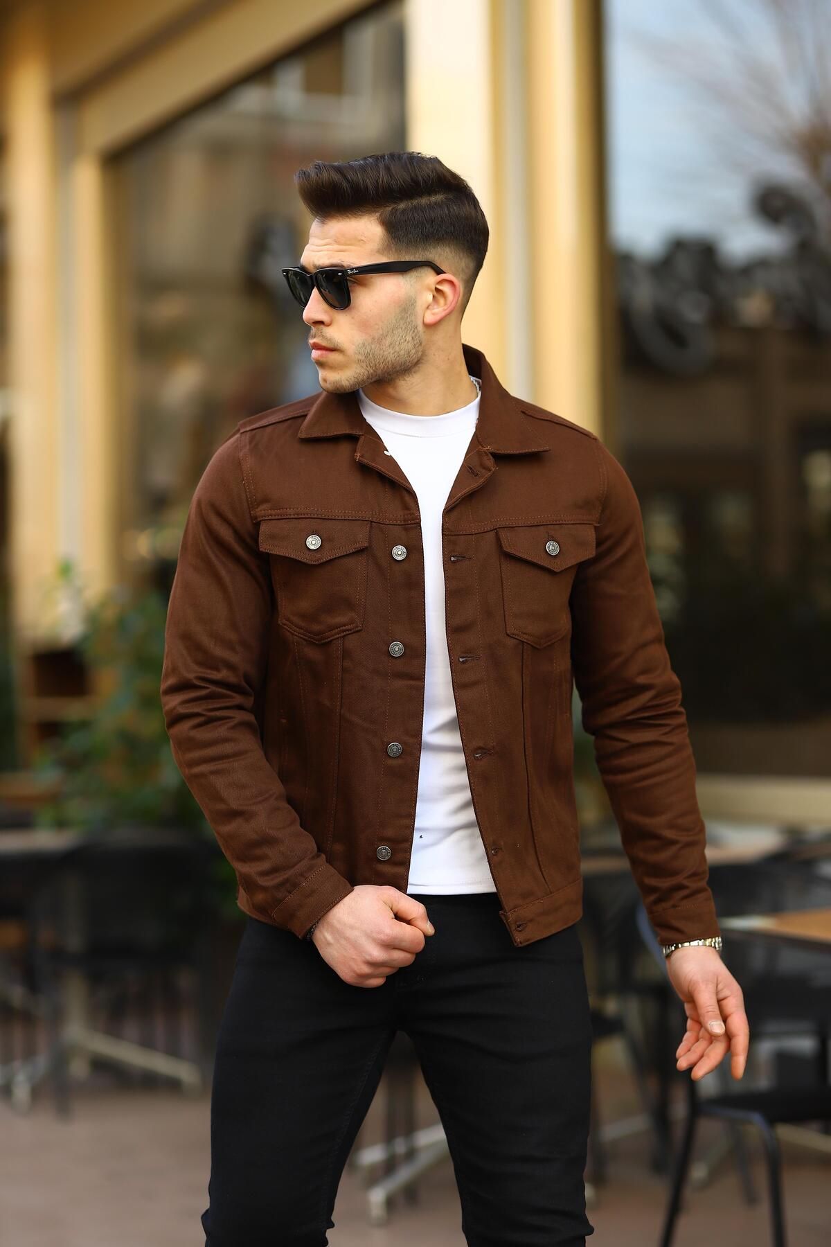 Pobudo-Brown Color Denim Jacket 3