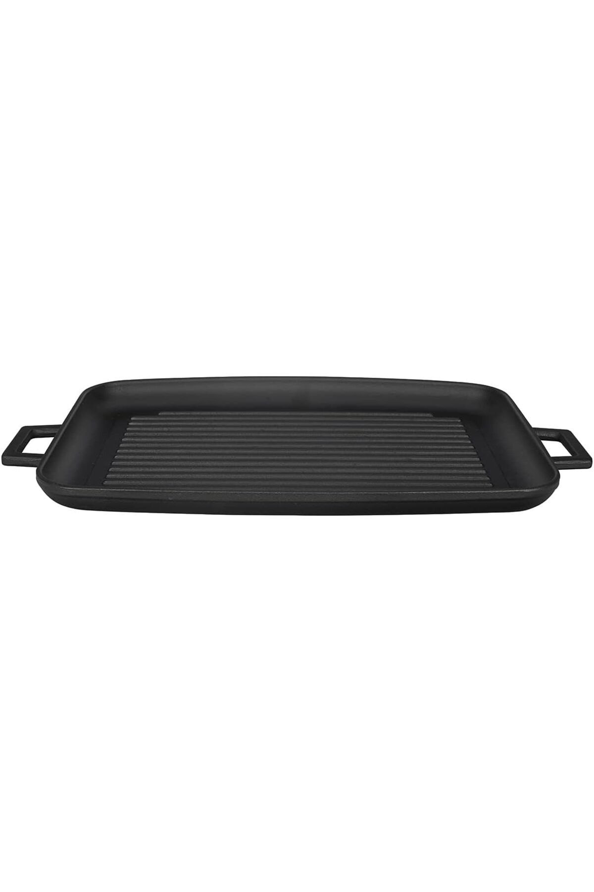 STOREMAX Döküm Grill Tepsi, Izgara yüzeyli, Metal Kulplu, 31x42cm