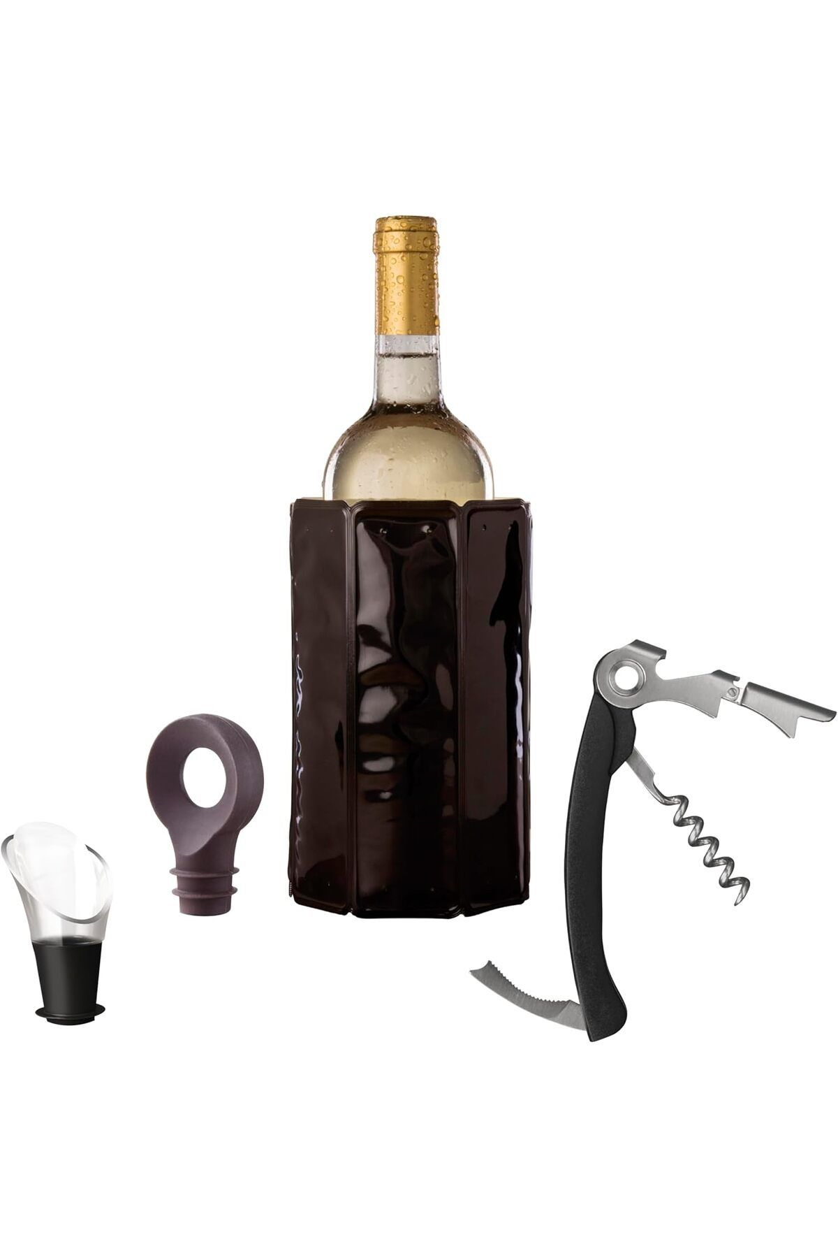 yenibagshop Fit Vacu Vin Klasik Şarap Seti 4 Parça - Kutulu