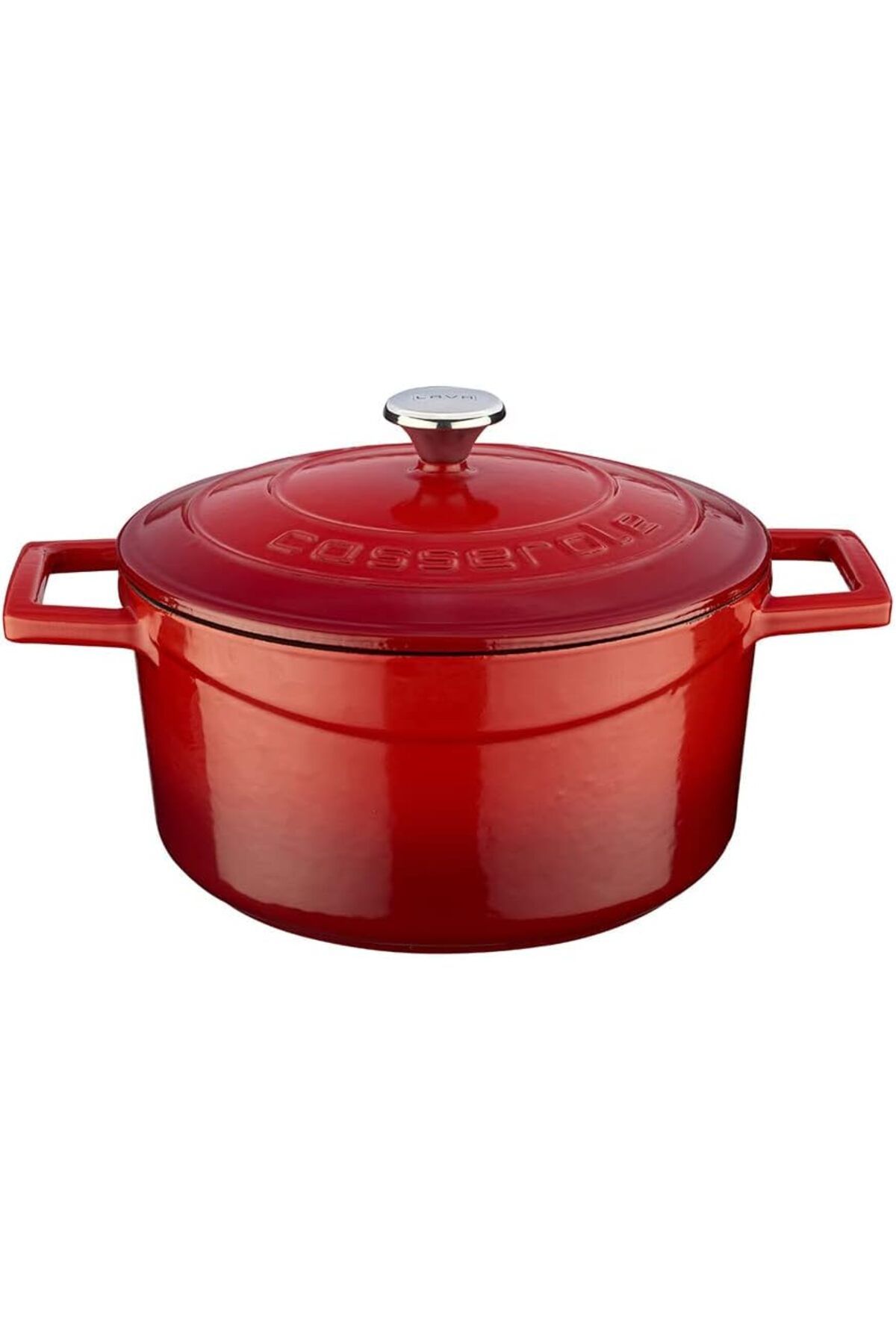 STOREMAX cmllashop Metal Döküm Yuvarlak Tencere, 20 cm, Kırmızı 542093