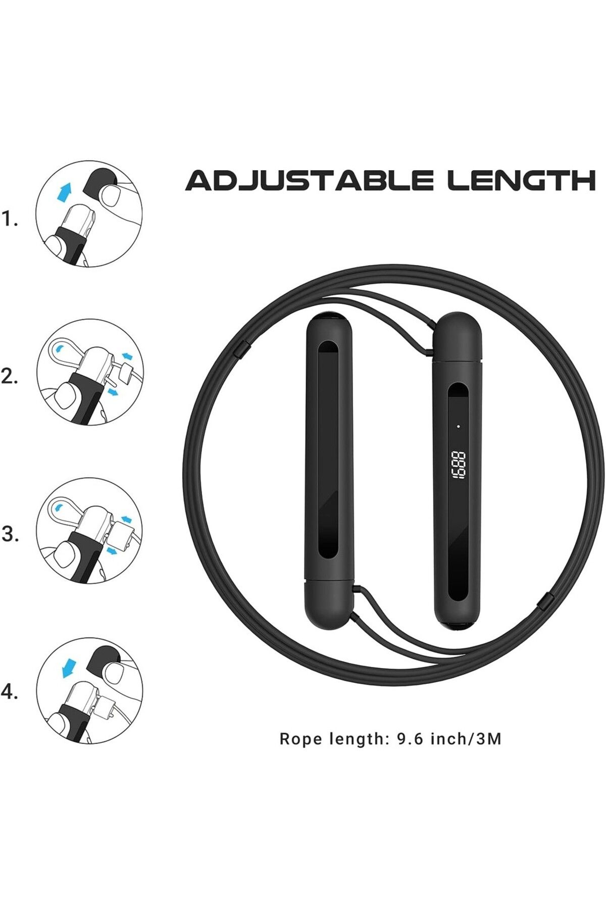 Yunmai-Fast Smart Skipping Rope for Fitness - with Digital Counting and App Data Analysis 2
