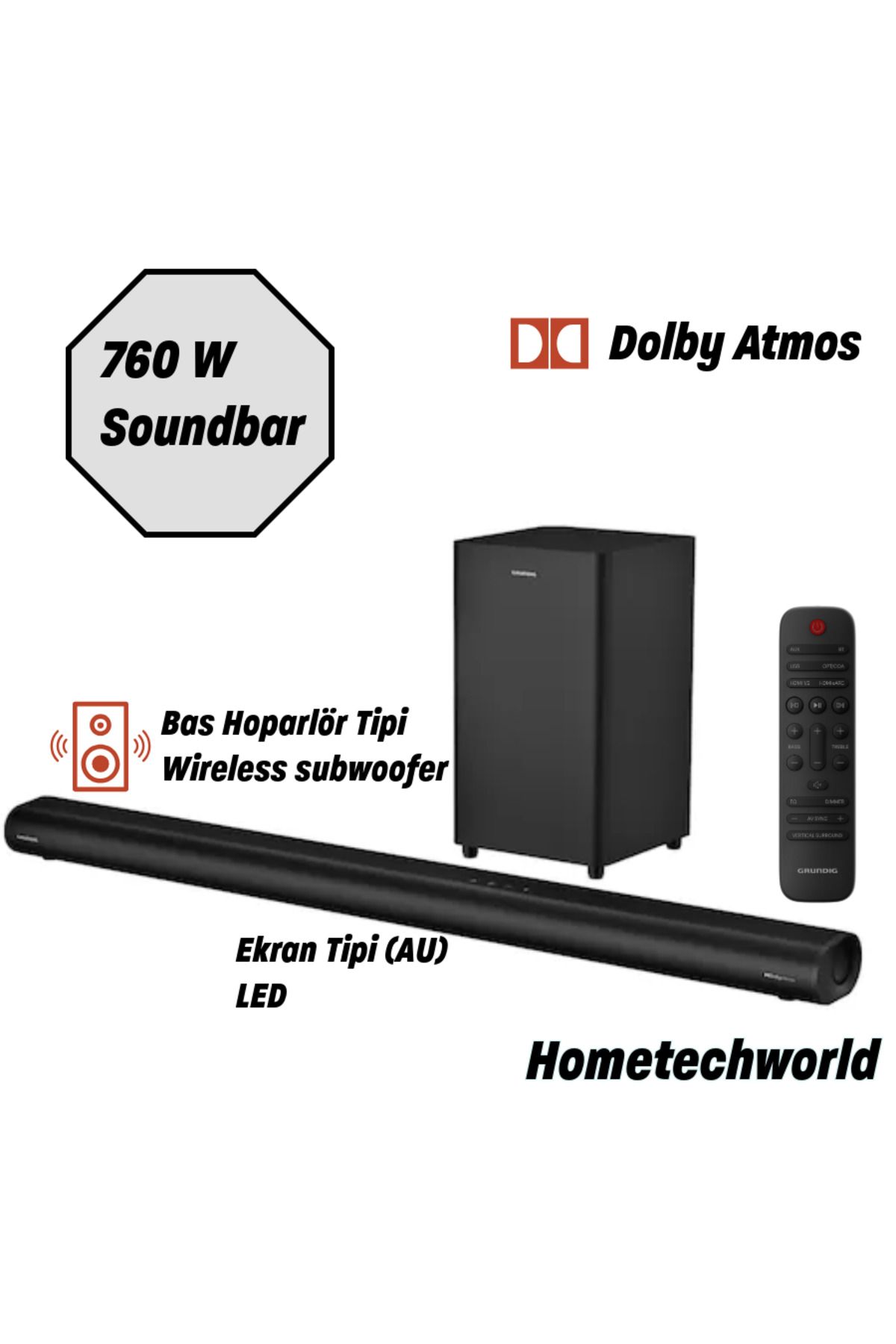 Grundig 5.1.2 Dolby Atmos 760 W Soundbar