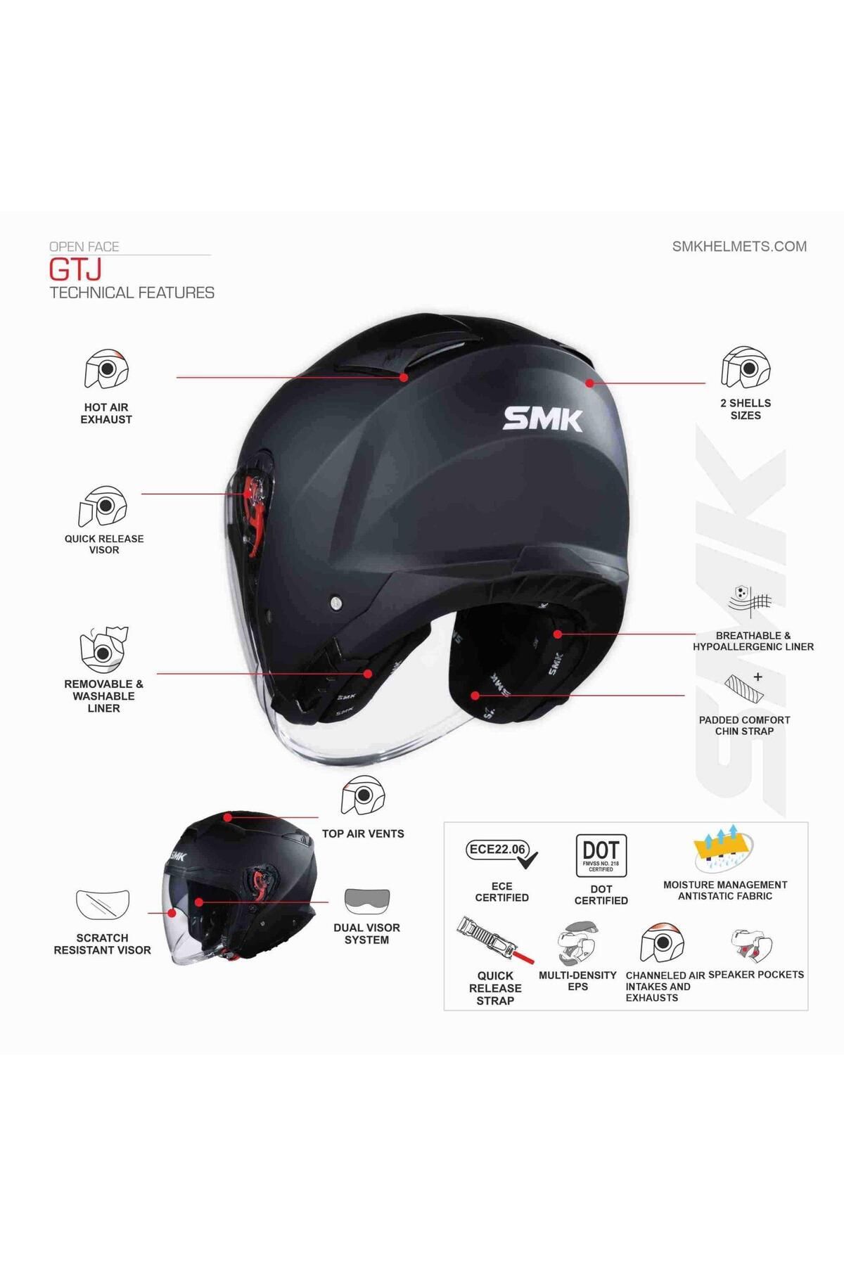 SMK-GTJ Escape Open Helmet - MA 264 M Model 4