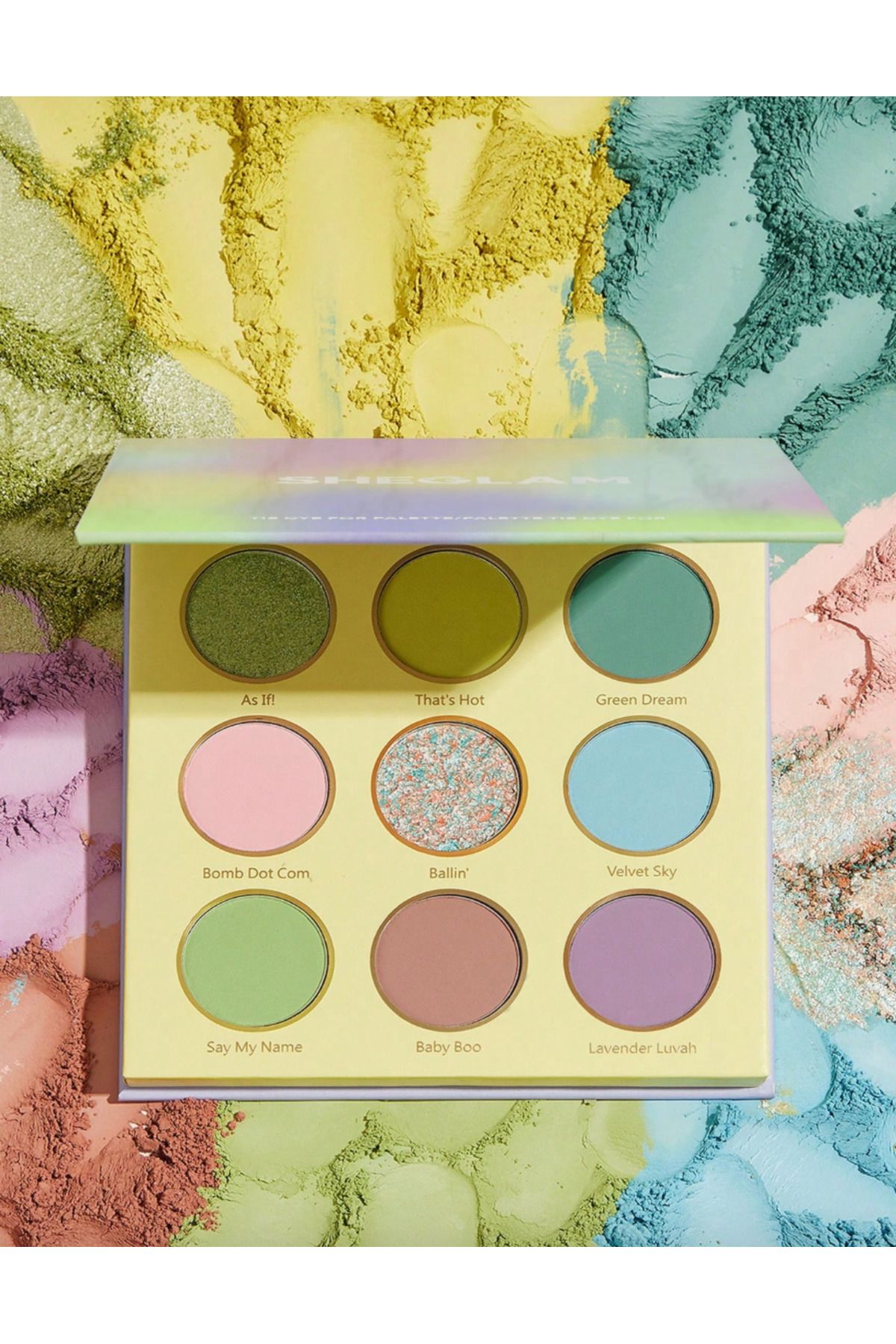 SHEGLAM Tie Dye For Palette, 9lu far paleti