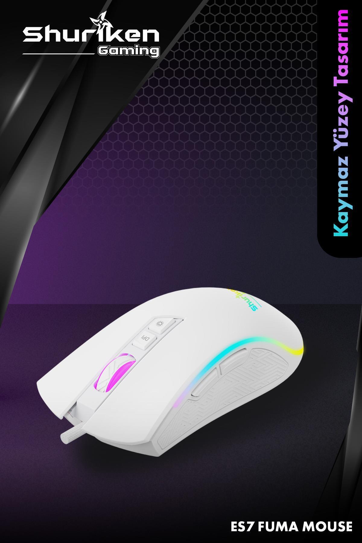 Shuriken Es7 Fuma Rgb Gaming Makrolu Oyuncu Mouse - 4800dpı