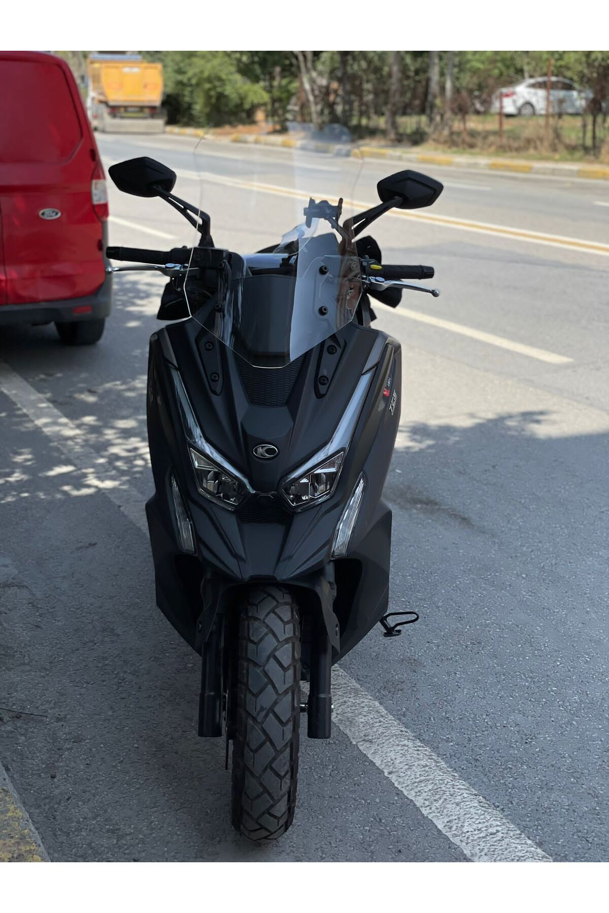 Kymco DTX 360 Siperlik Ön Cam 2021-2023 Model 65cm Şeffaf Renkli 4mm UZUN CAM