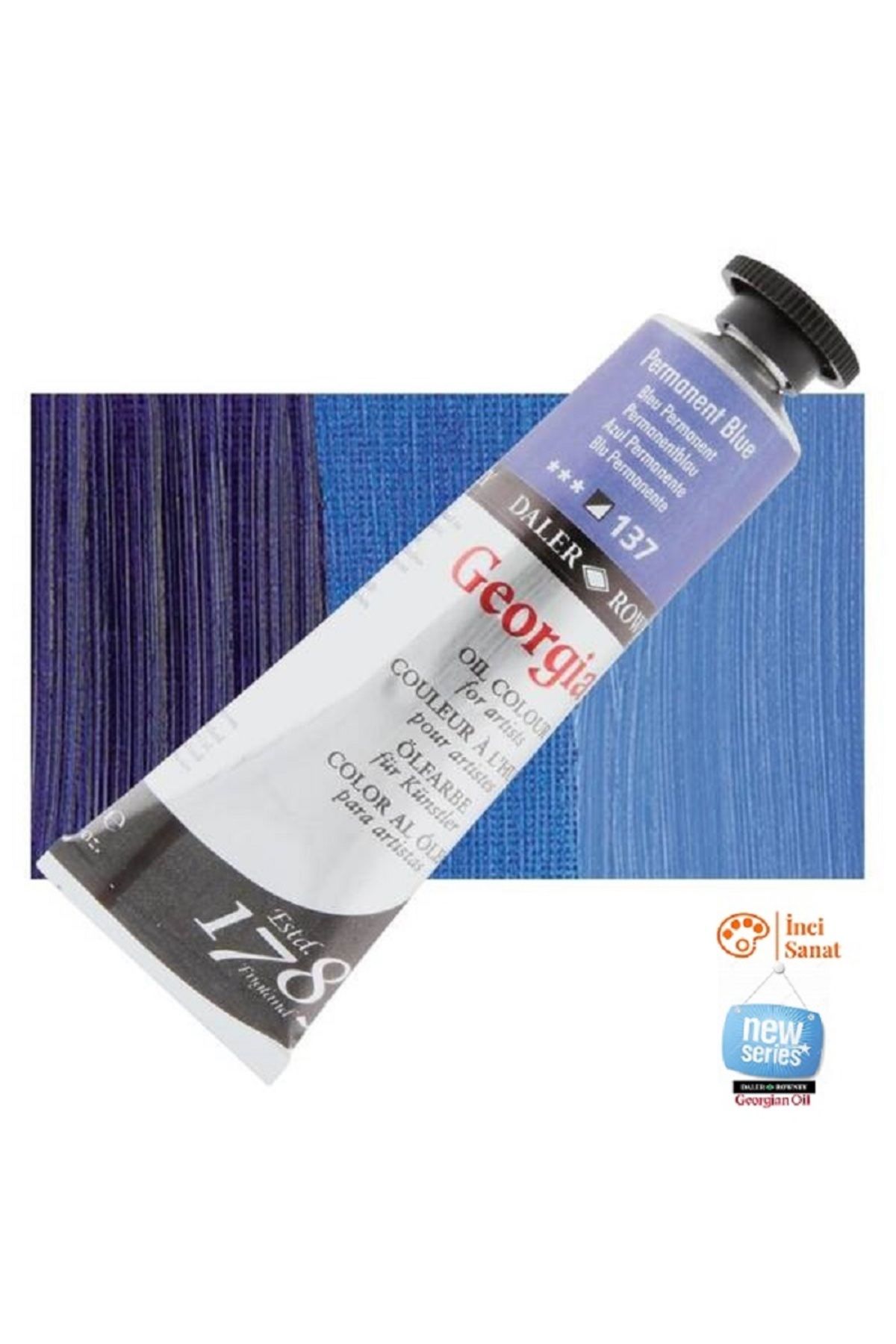 Daler Rowney Georgian N:137 Permanent Blue Yağlı Boya 38ml Profesyonel Oil Colour New Series