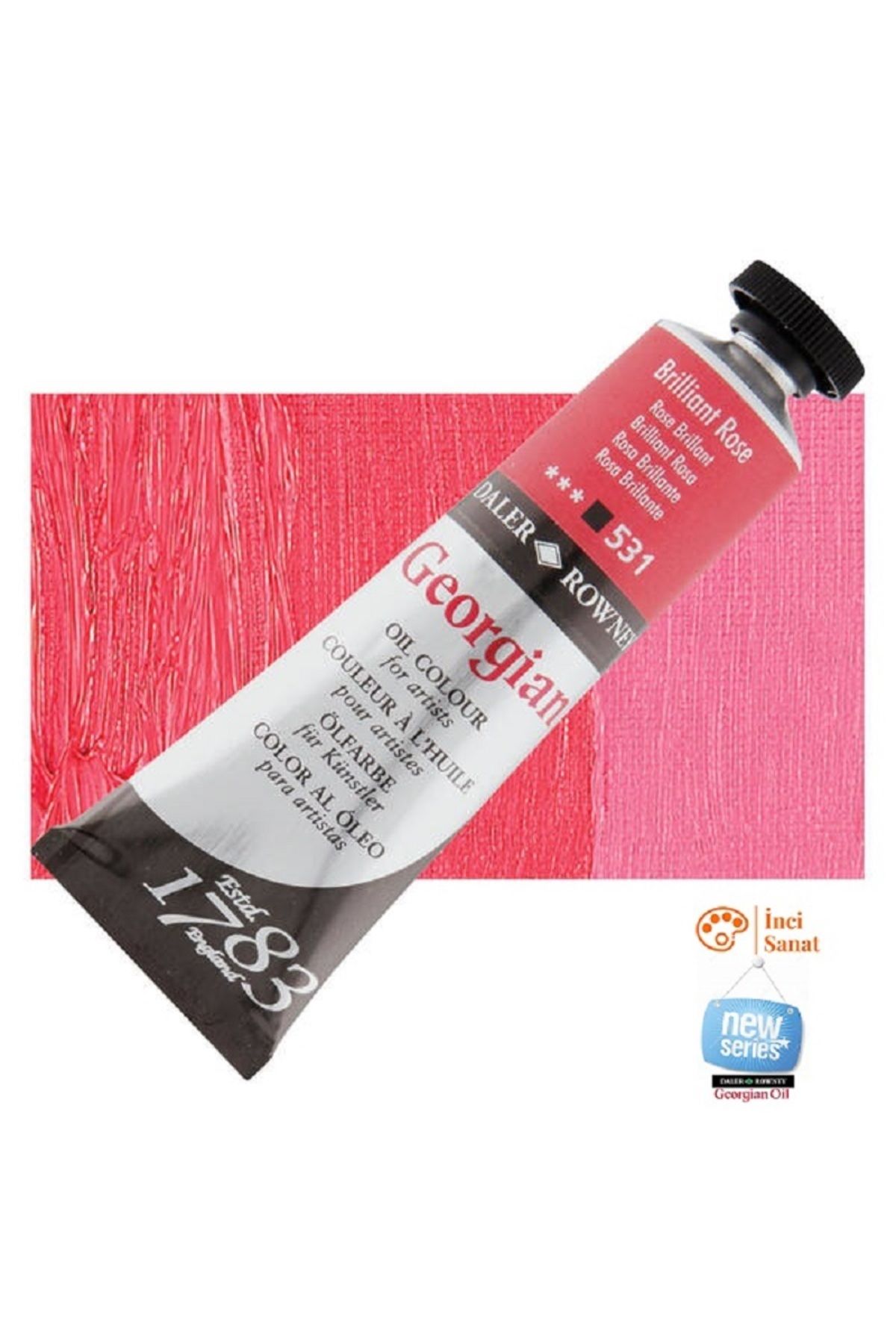 Daler Rowney Georgian N:531 Brilliant Rose Yağlı Boya 38ml Profesyonel Oil Colour New Series