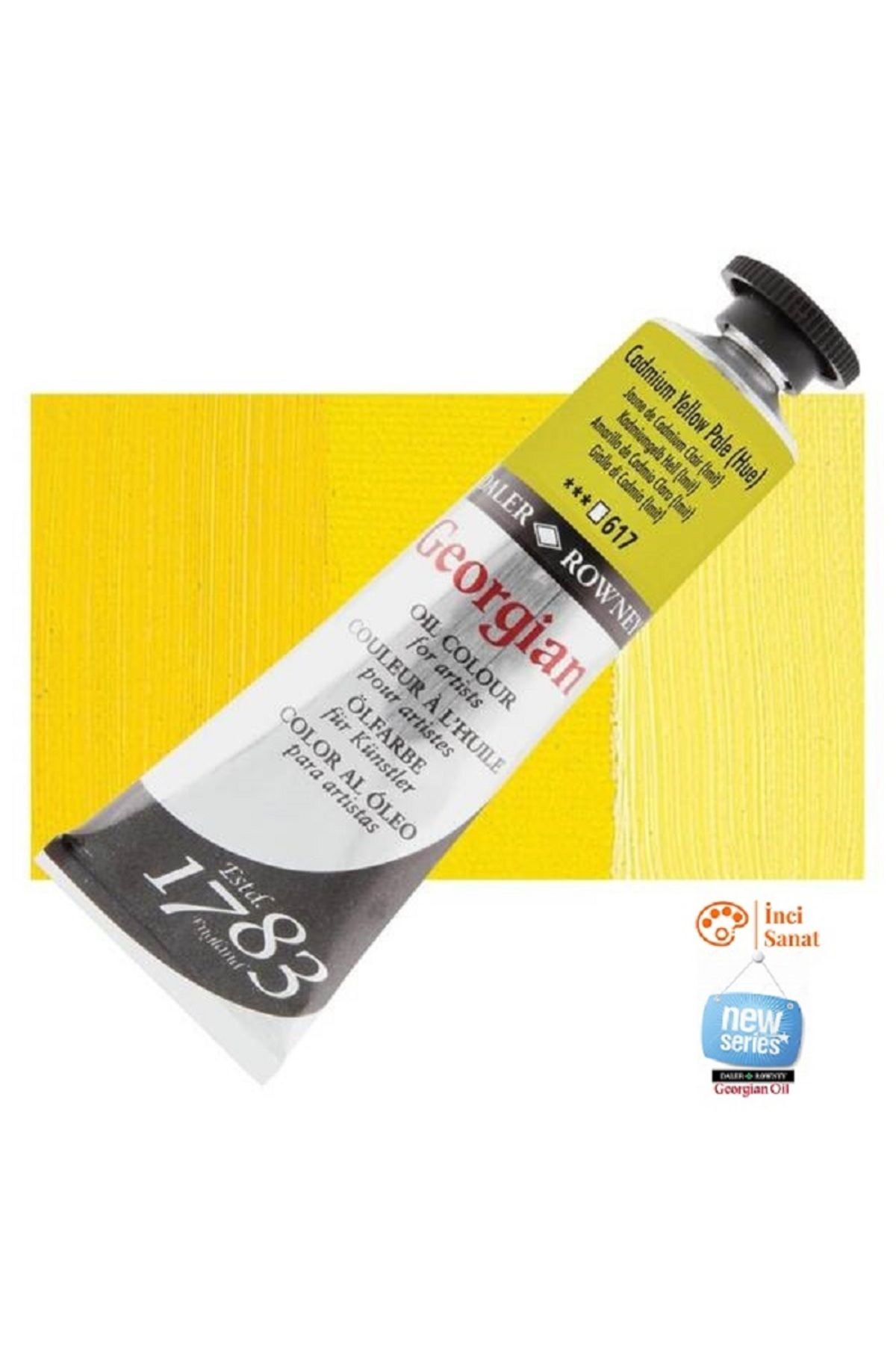 Daler Rowney Georgian N:617 Cadmium Yellow Pale (Hue) Yağlı Boya 38ml Profesyonel Oil Colour New Series