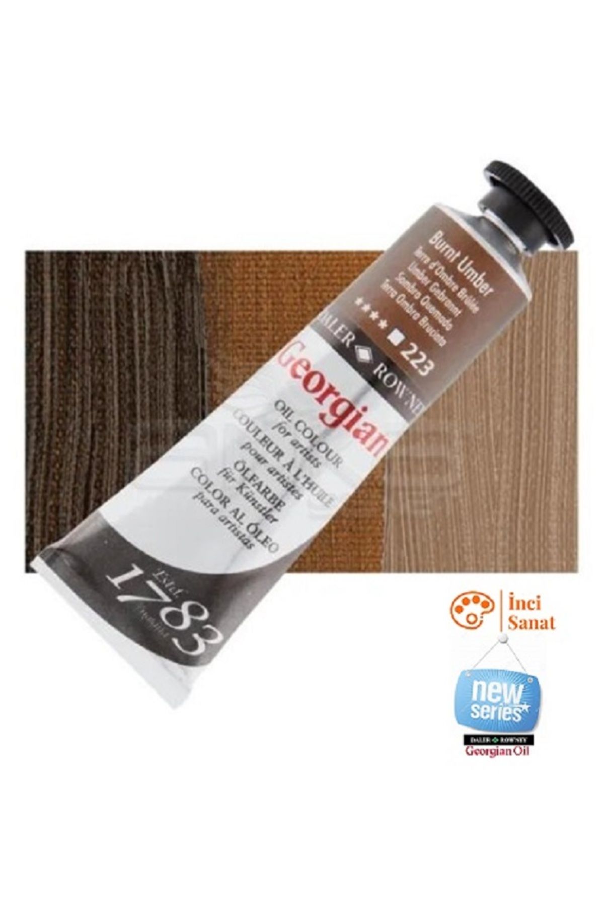 Daler Rowney Georgian N:223 Burnt Umber Yağlı Boya 38ml Profesyonel Oil Colour New Series