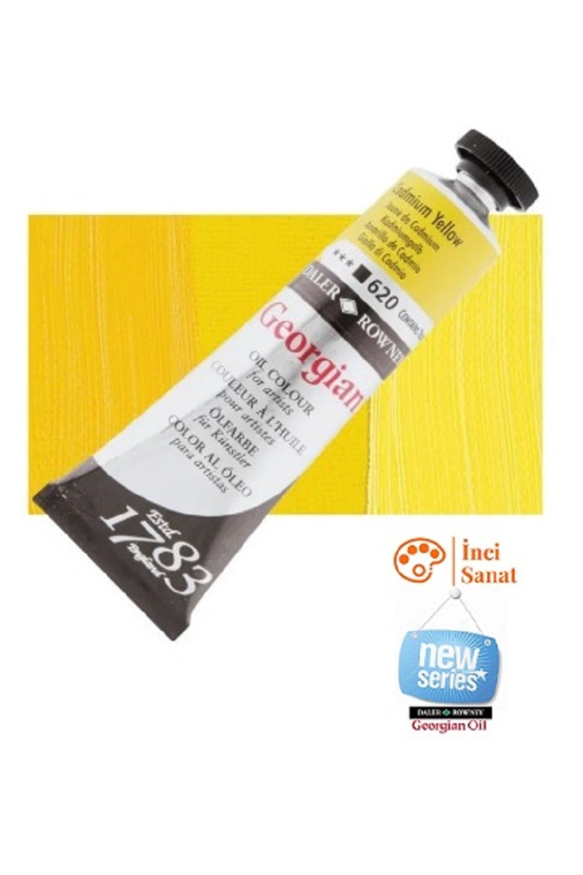 Daler Rowney Georgian N:620 Cadmium Yellow Yağlı Boya 38ml Profesyonel Oil Colour New Series