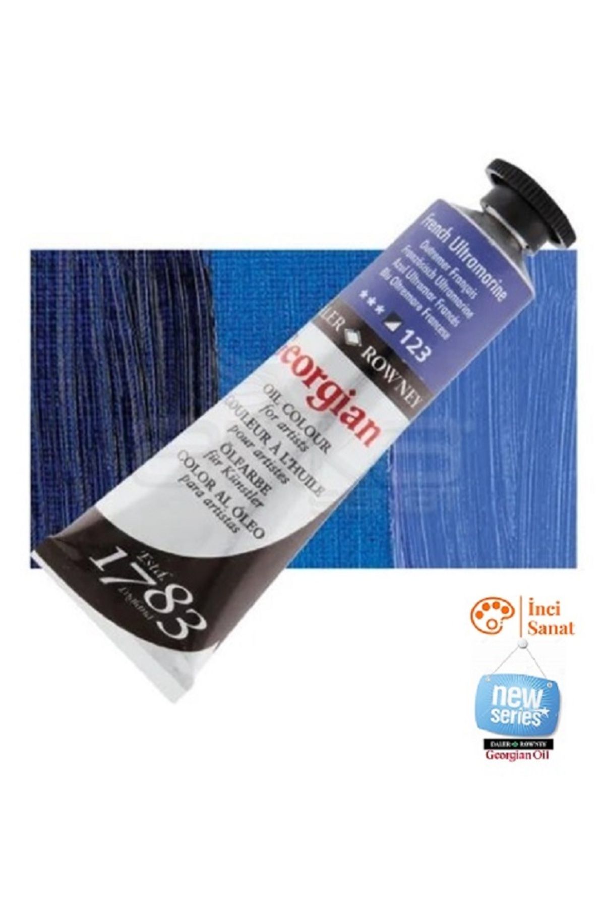 Daler Rowney Georgian N:123 French Ultramarine Yağlı Boya 38ml Profesyonel Oil Colour New Series