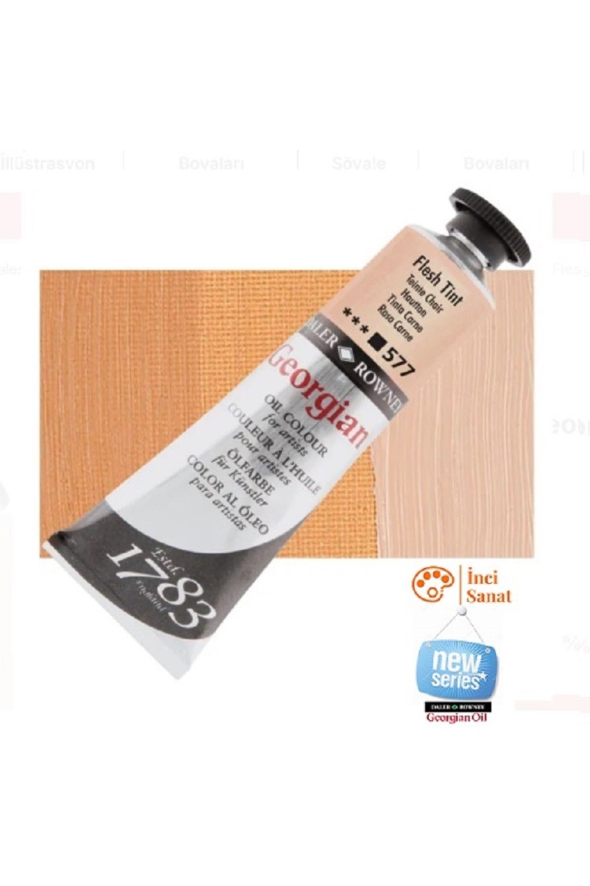 Daler Rowney Georgian N:577 Flesh Tint Yağlı Boya 38ml Profesyonel Oil Colour New Series