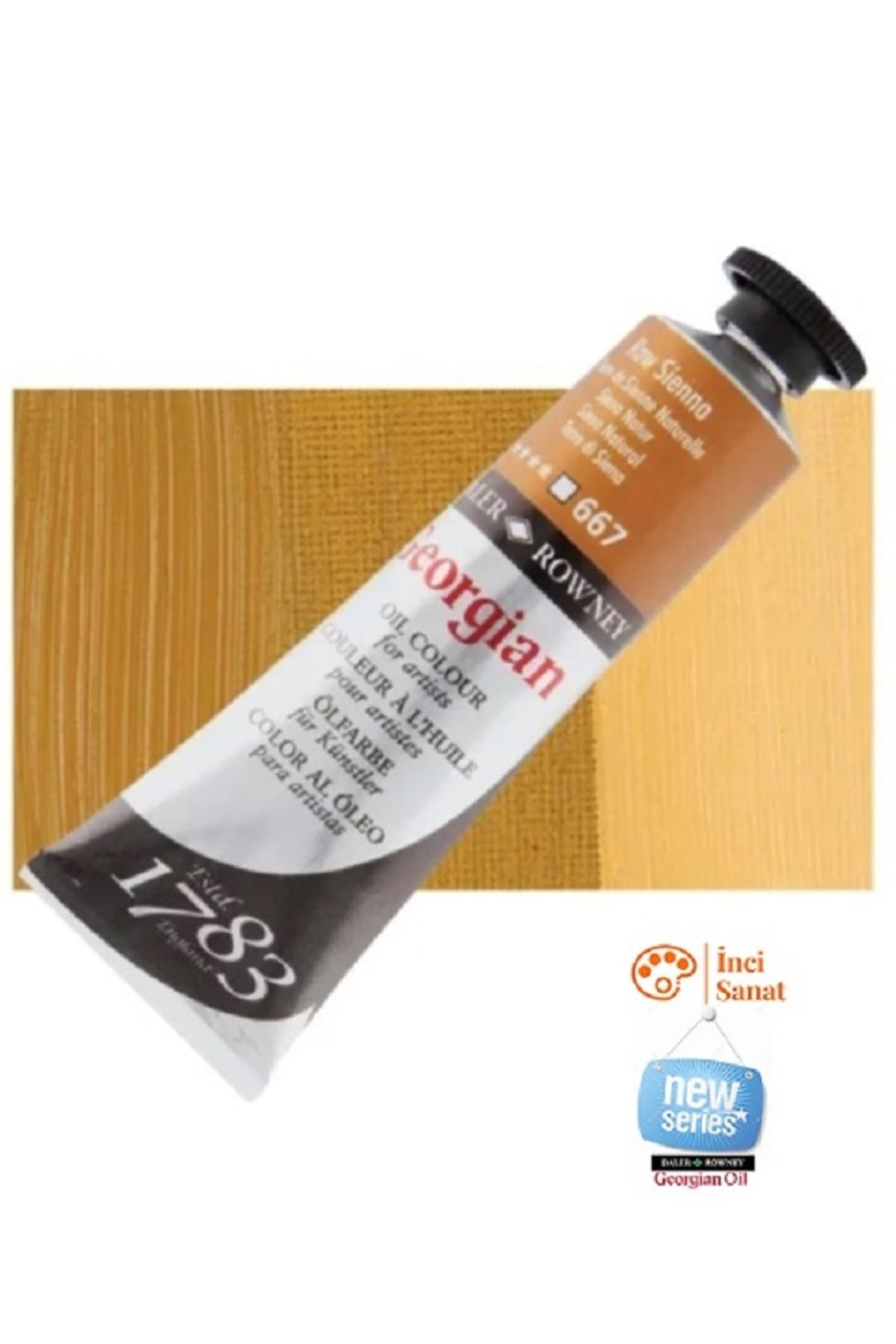 Daler Rowney Georgian N:667 Raw Sienna Yağlı Boya 38ml Profesyonel Oil Colour New Series