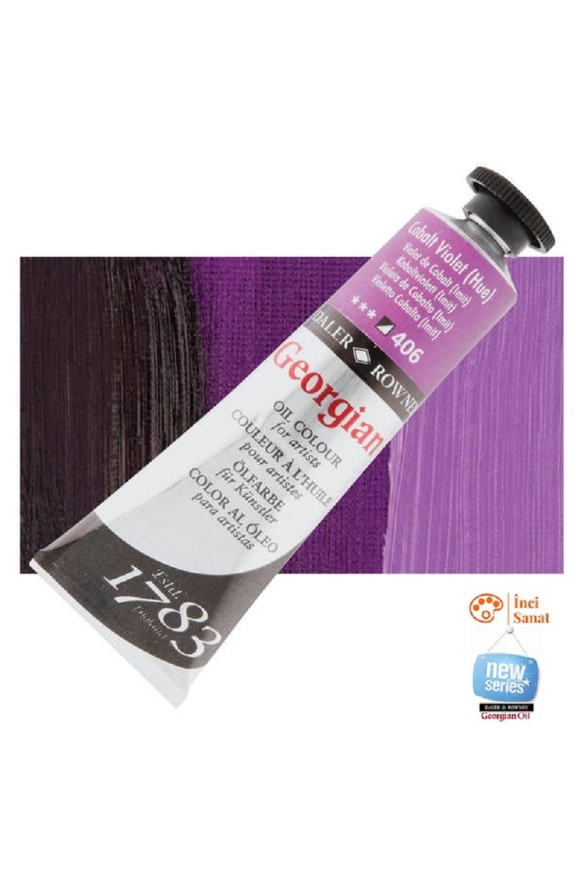 Daler Rowney Georgian N:406 Cobalt Violet (HUE) Yağlı Boya 38ml Profesyonel Oil Colour New Package