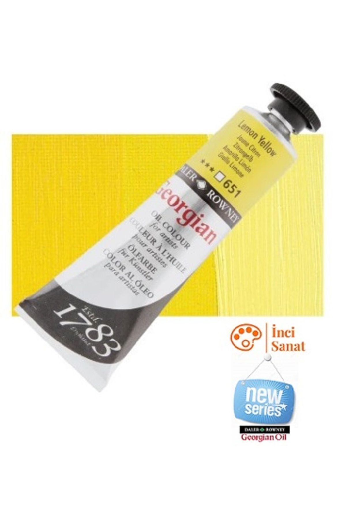 Daler Rowney Georgian N:651 Lemon Yellow Yağlı Boya 38ml Profesyonel Oil Colour New Series