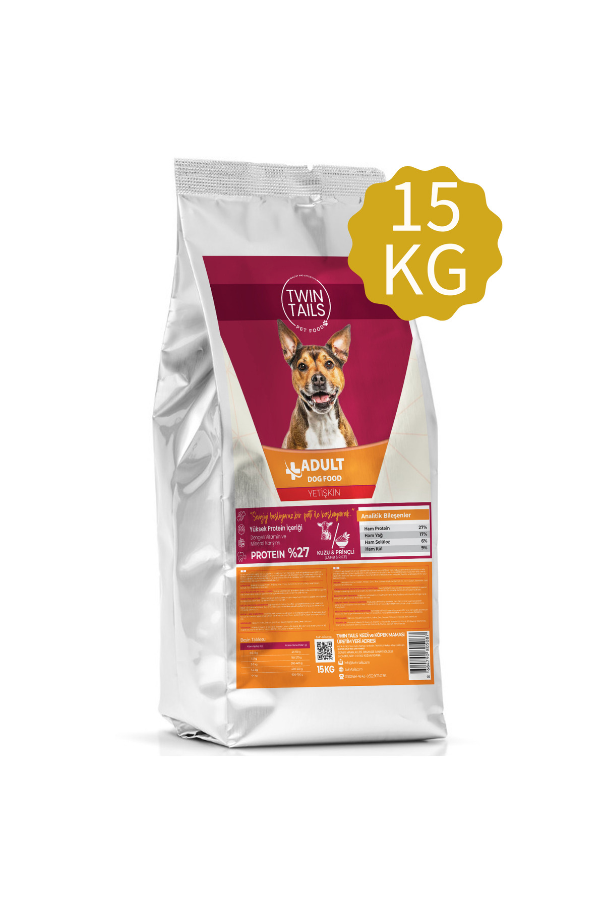 TWIN TAILS 2717 Ecoplus Kuzu Etli Pirinçli Köpek Maması - Fiyatı