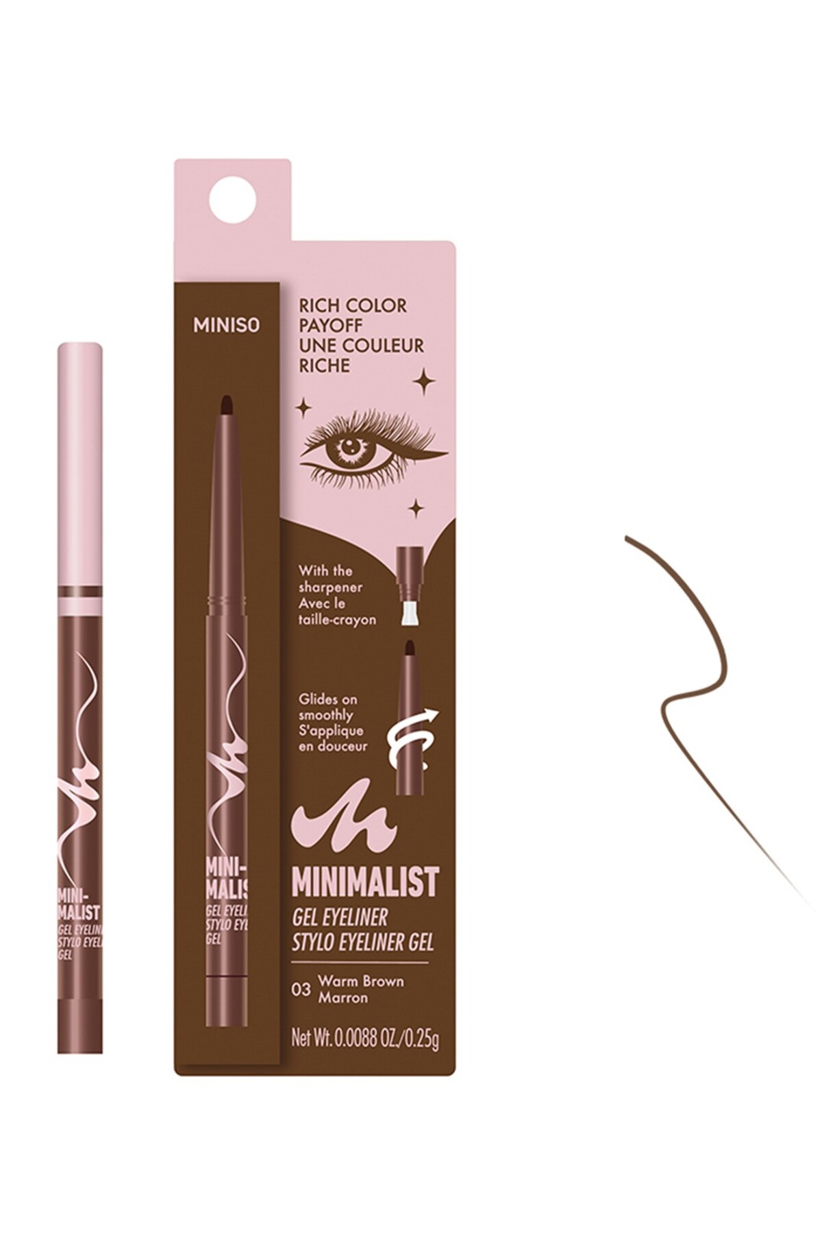 Minimalist Serisi Jel Eyeliner Kalem (03 Kızıl Kahve) — رنگارنگ 2017454311109 — تصویر 4 از 8