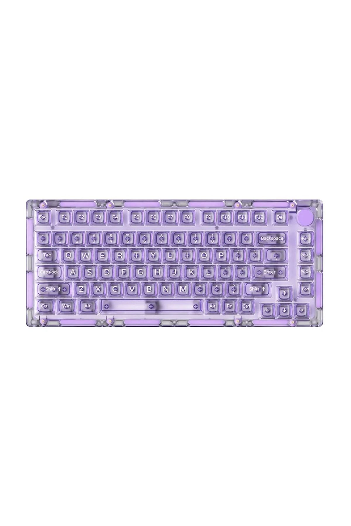 AKKO MONSGEEK ICE75 Clear Purple RGB Kablosuz Hotswap Mekanik Gaming Klavye