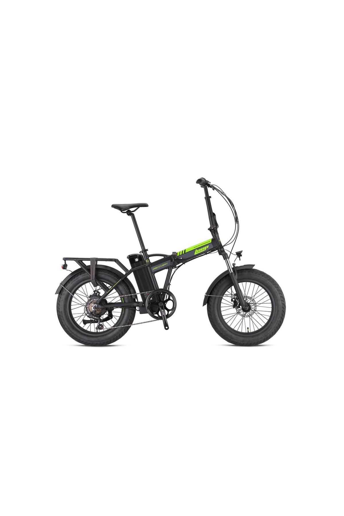 motosergen Kron Loop Discovery 20" Jant Fat Bike 7 Vites Elektrikli Katlanır Bisiklet Siyah Sarı