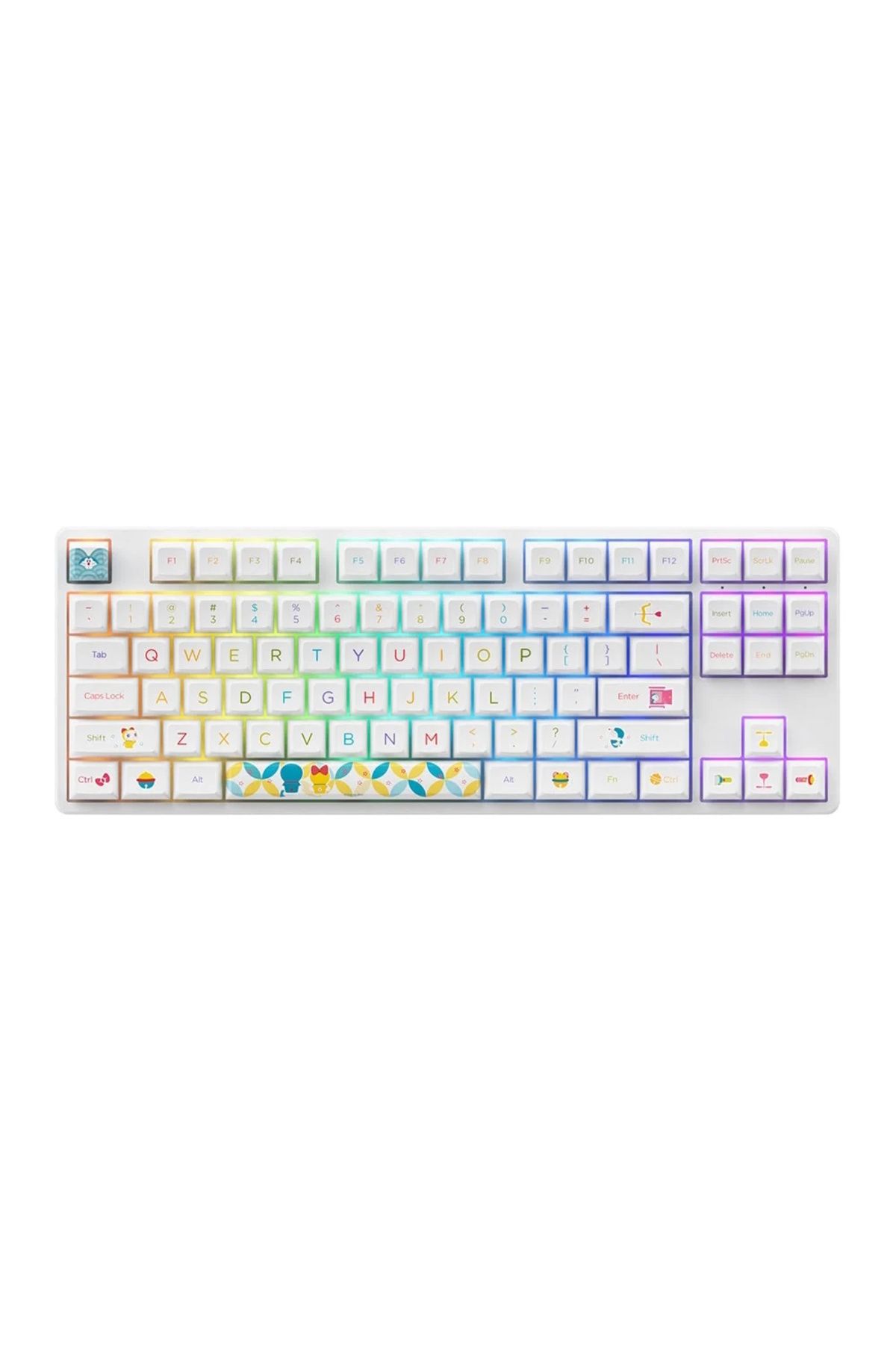 AKKO Doraemon Rainbow 5087s TKL RGB Mekanik Gaming Klavye