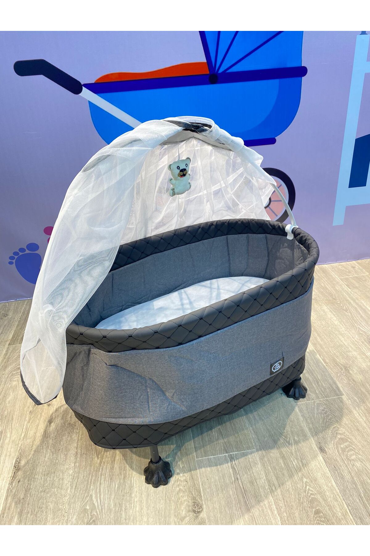 TURHAN BEBE Anne Yanı Cibinlikli Oyuncaklı Ana Dizi Ana Kucağı Beşik Hamak Salıncak fotoğrafı 7 (önizleme)