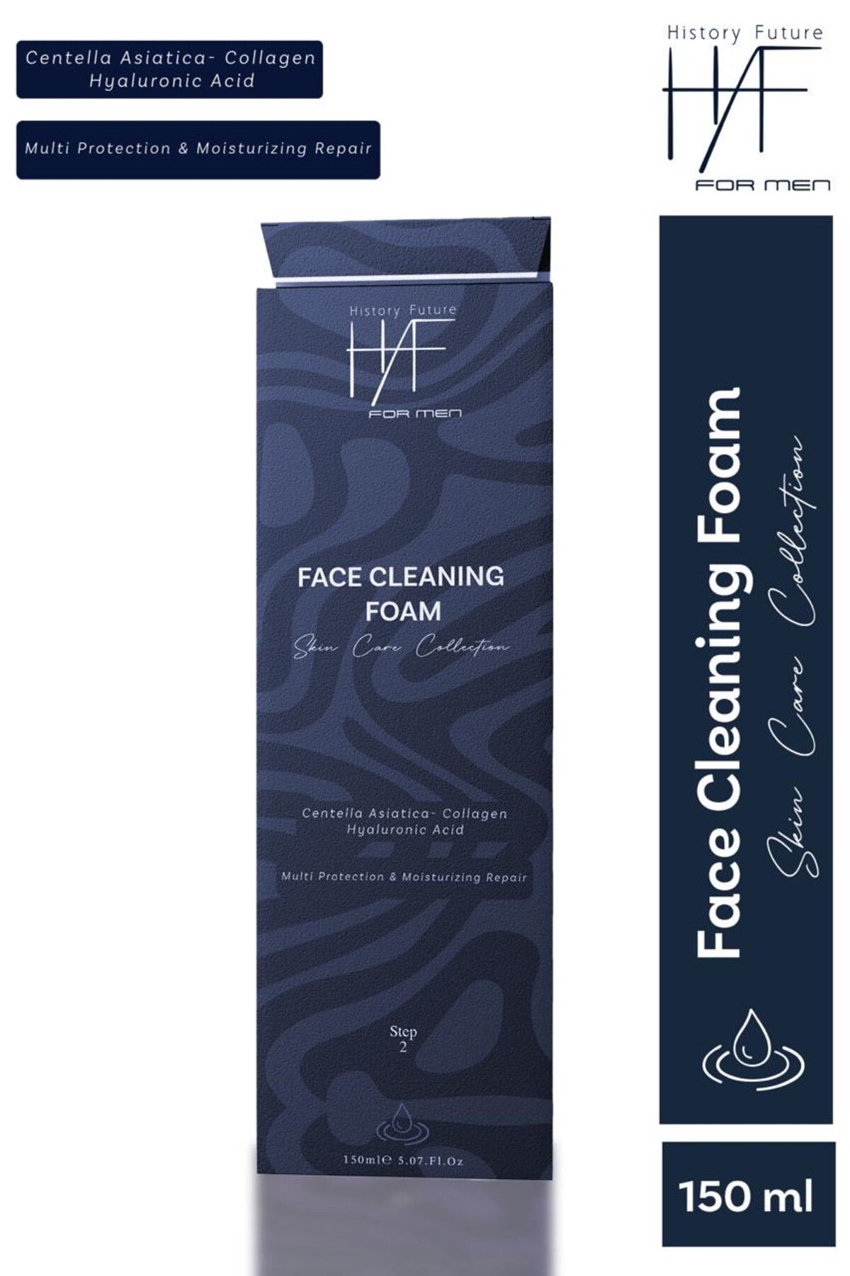 history future-Men's Facial Cleansing Foam Deep Cleansing Moisturizing Effect Soap-Free Formula 150ml 4