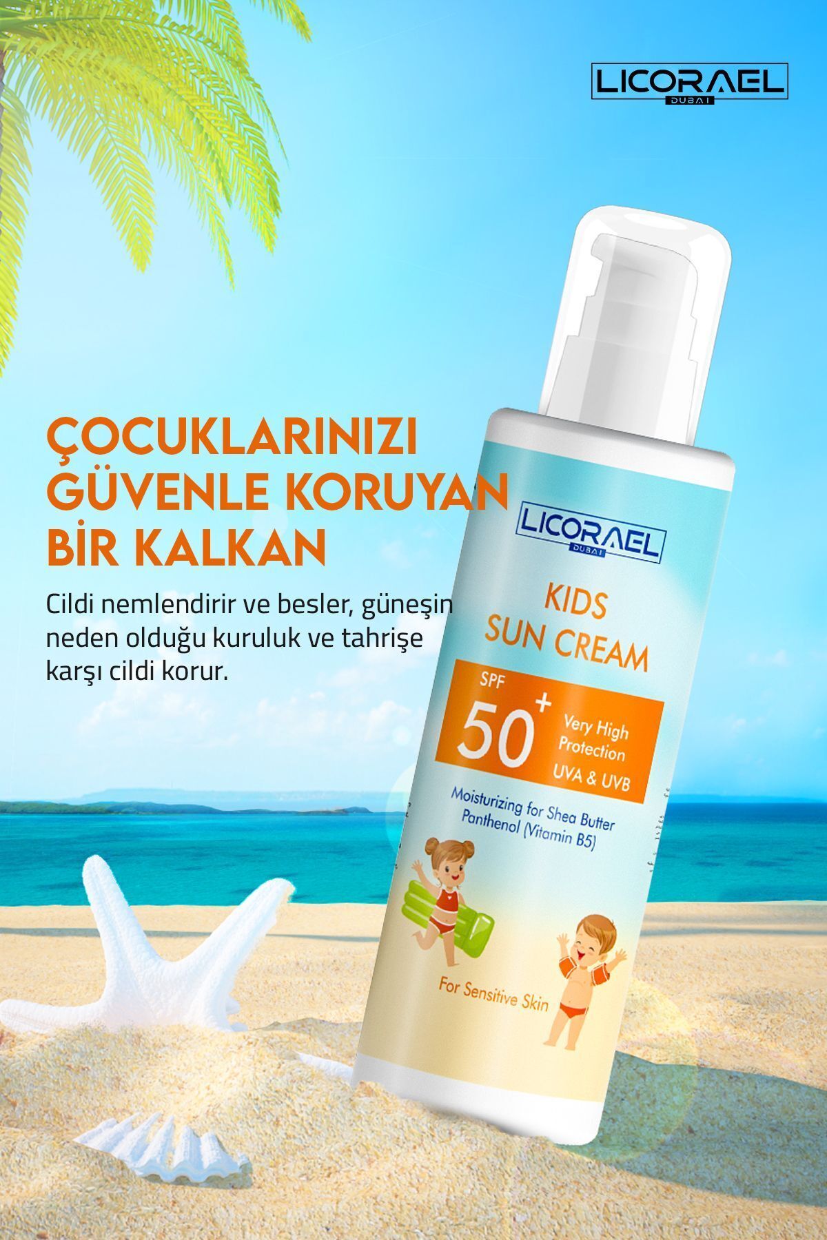 Licorael Dubai Çocuk Güneş Kremi (kids sun cream) Spf50+ 75ml