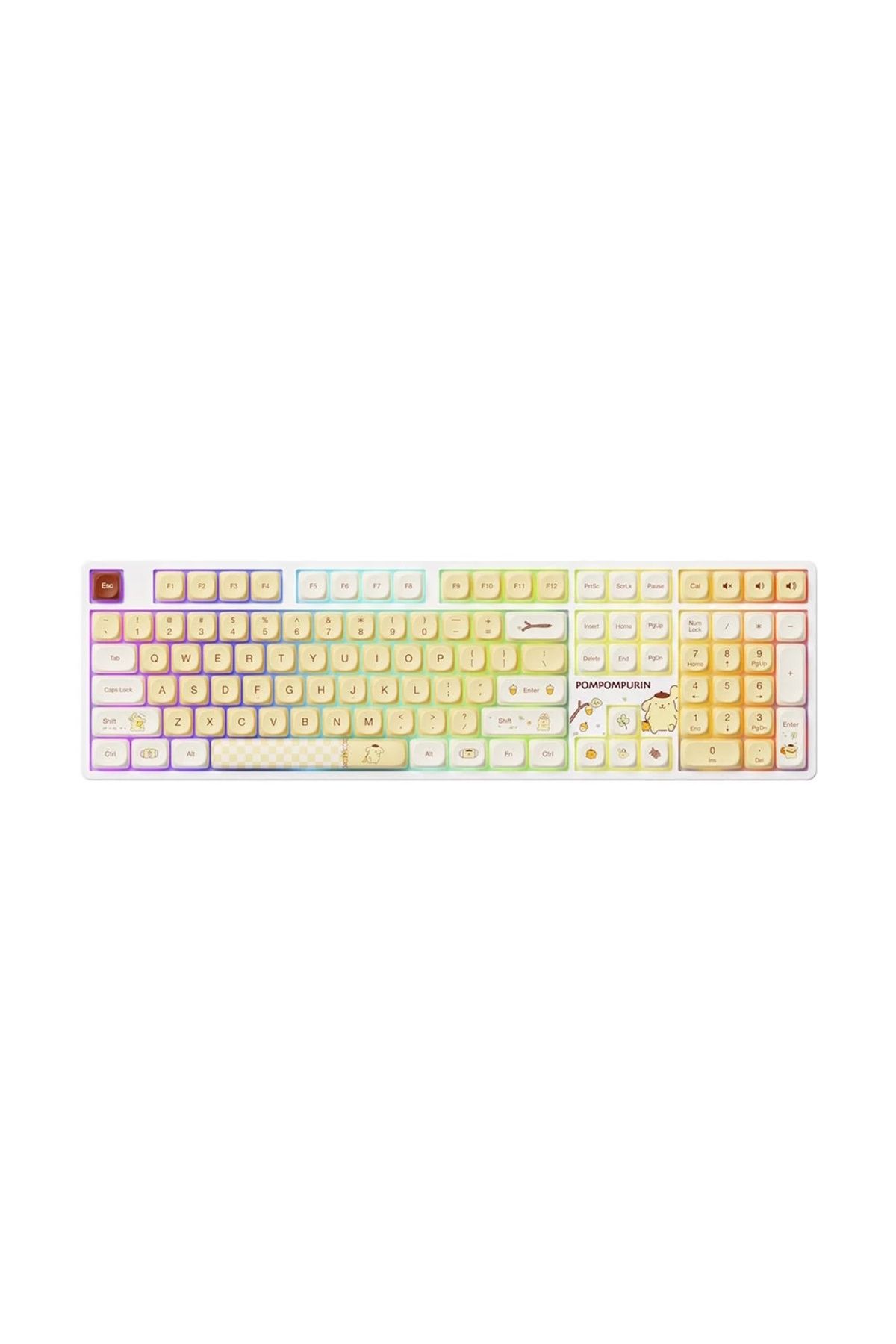 AKKO Pompompurin 5108B Plus RGB Kablosuz Hotswap Mekanik Sarı Gaming Klavye