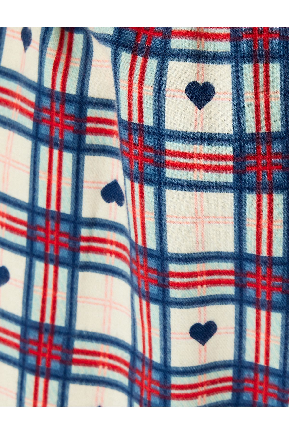 Koton-Plaid Heart Cotton Pajama Bottoms 6