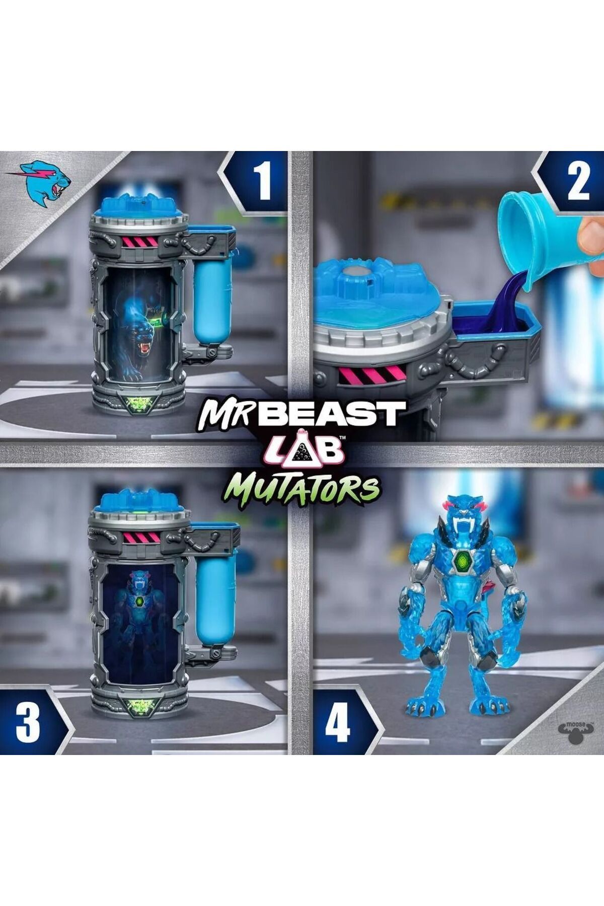 Moose Toys-MrBeast Lab Mutators Stealth Panther Action Figure 8