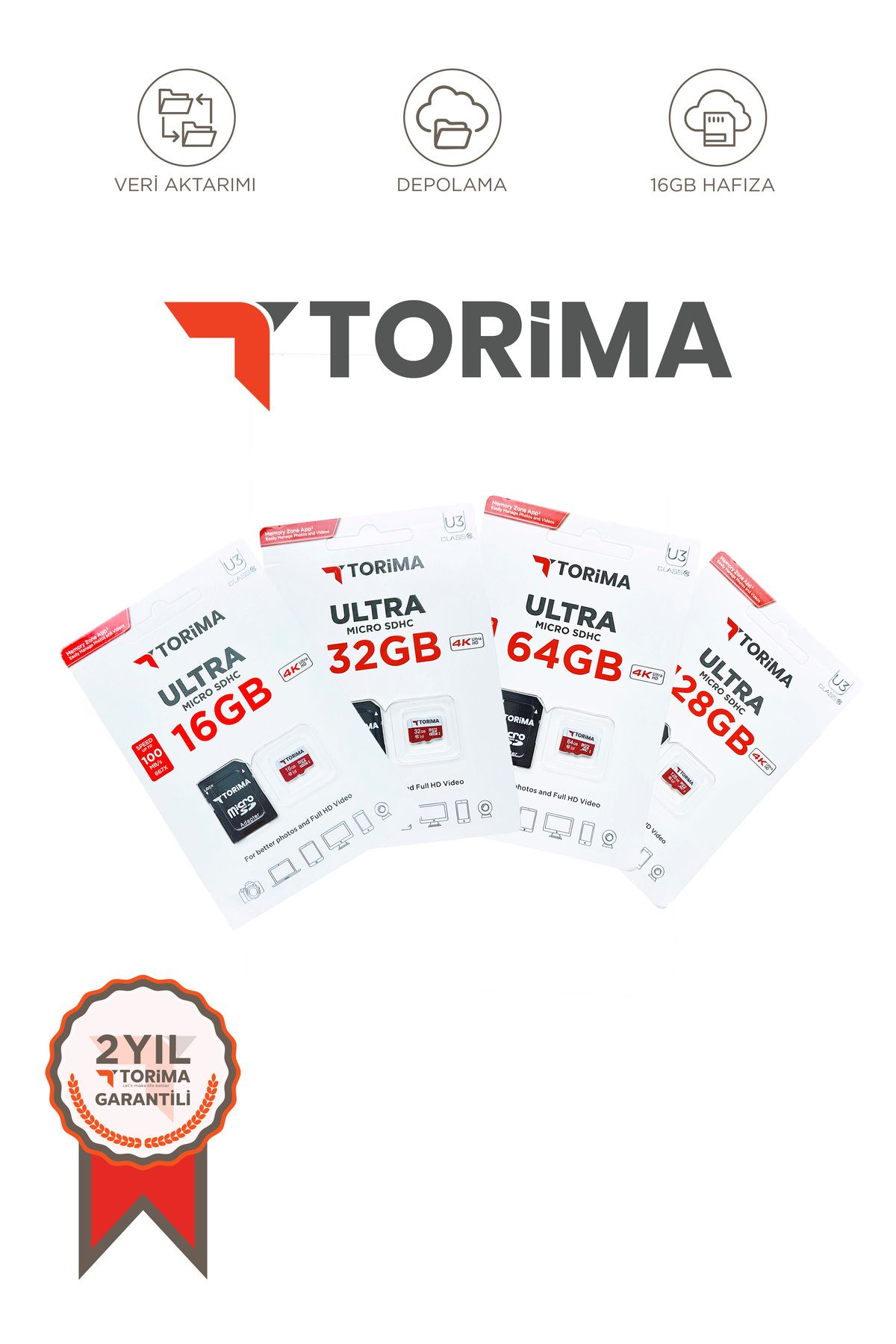 Torima Ultra Micro SDHC 16 GB Hafıza Kartı