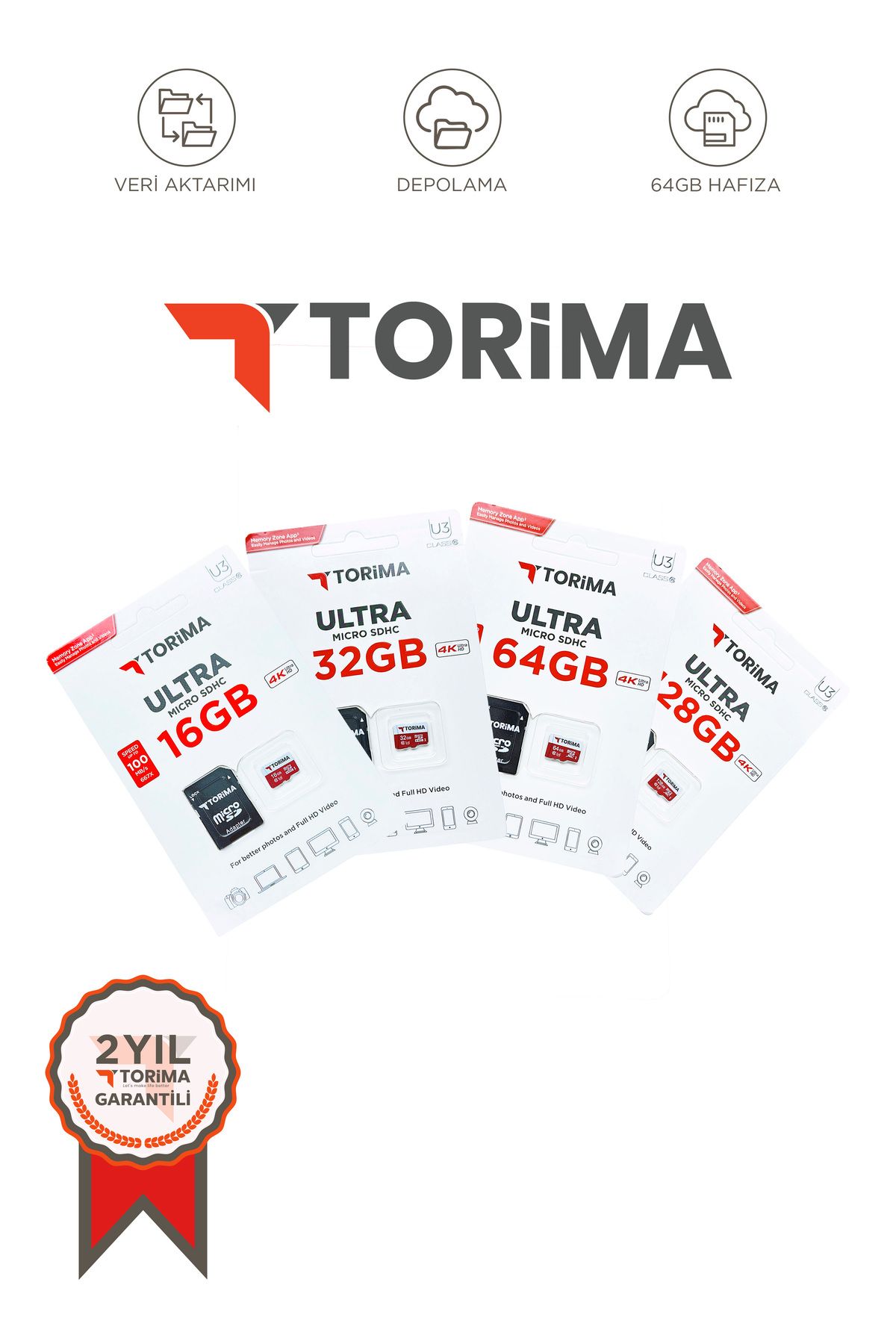 Torima Ultra Micro SDHC 64 GB Hafıza Kartı