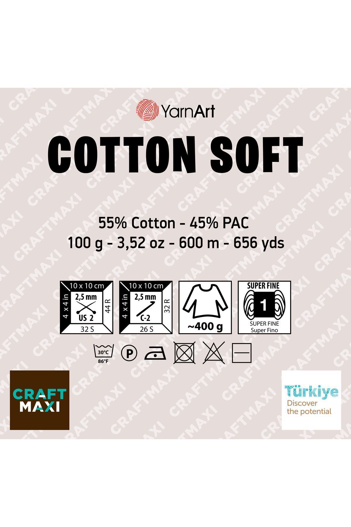 Yarnart-Fire de tricotat manual din bumbac moale violet 50 2