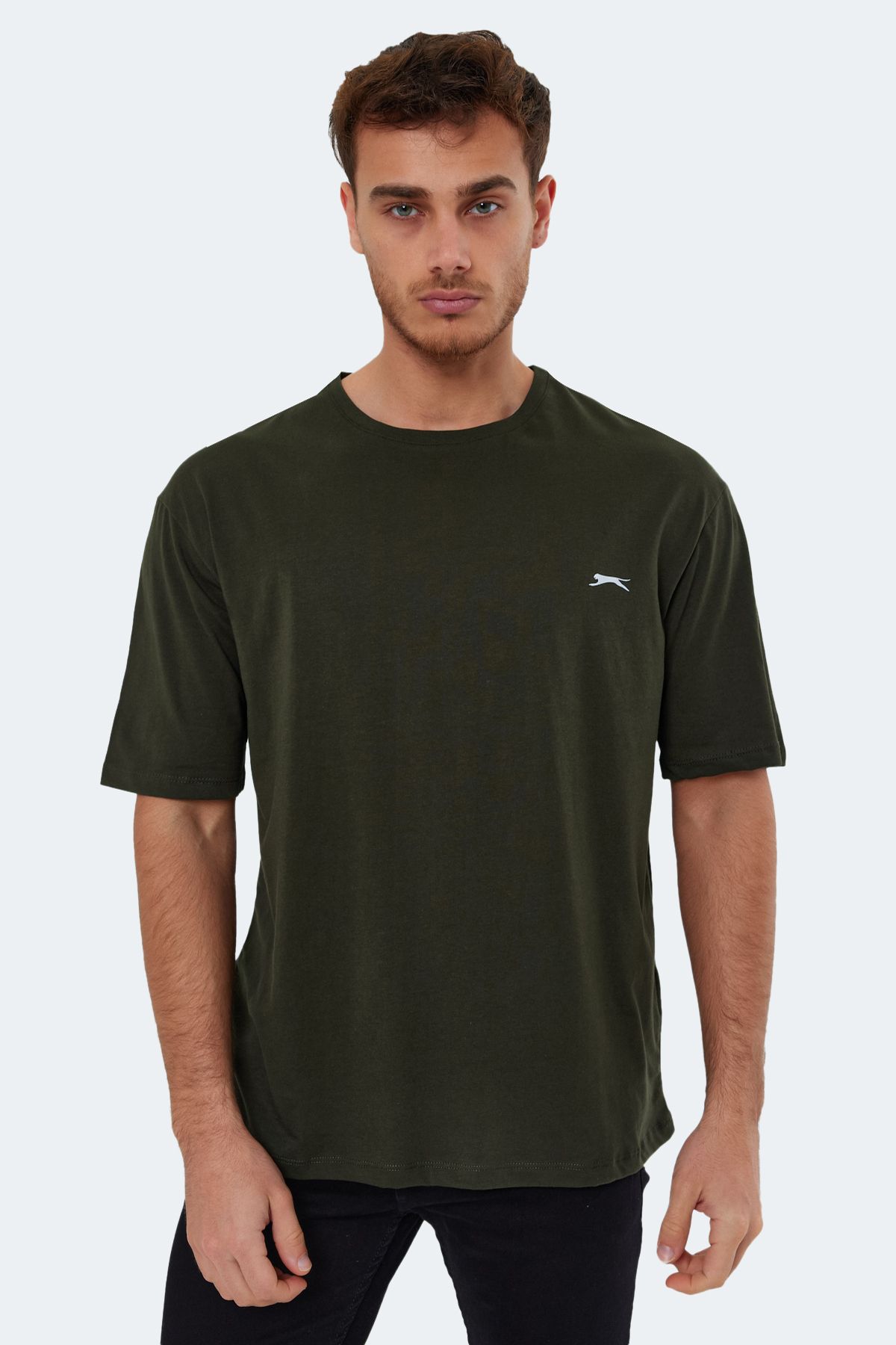 Slazenger-Men's Short Sleeve T-shirt - Dark Green Kaiser 1