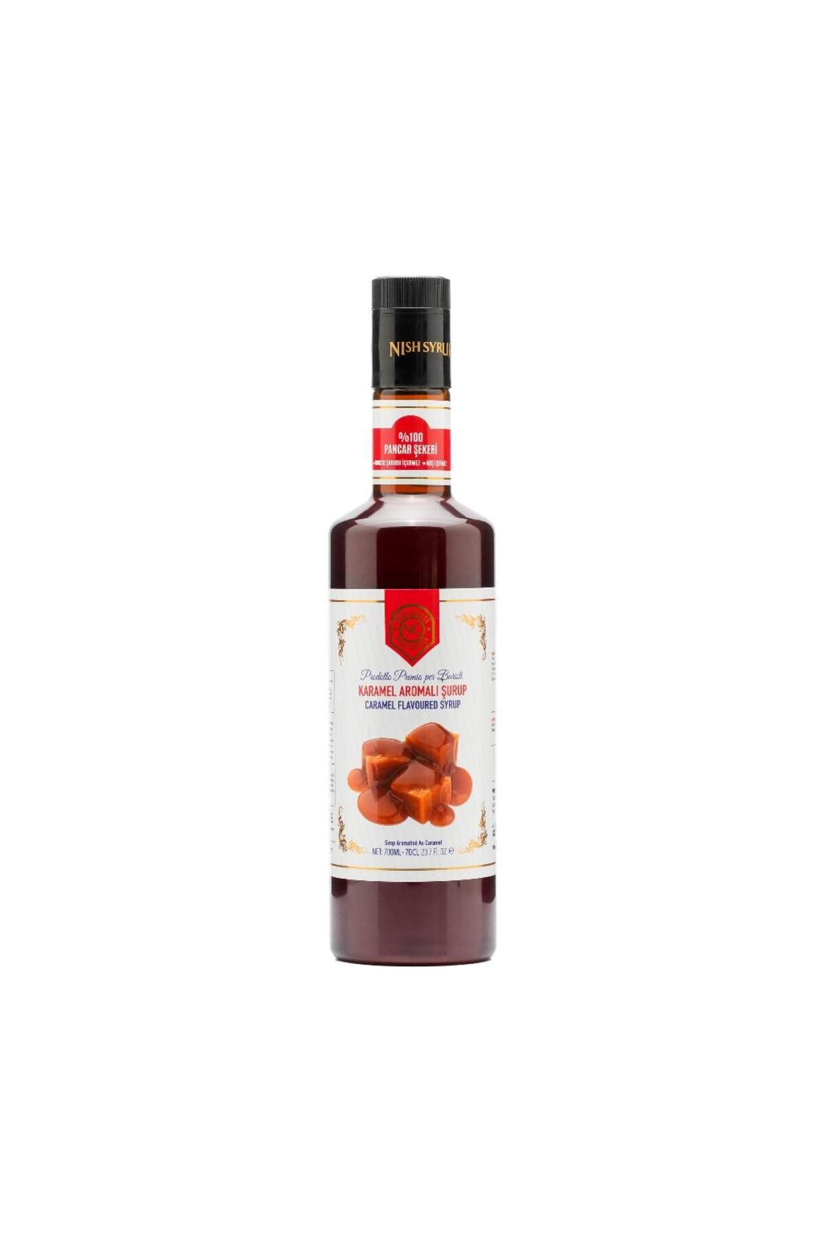 Nish Coffee Nish Karamel Aromalı Şurup 700 ml - Cam Şişe