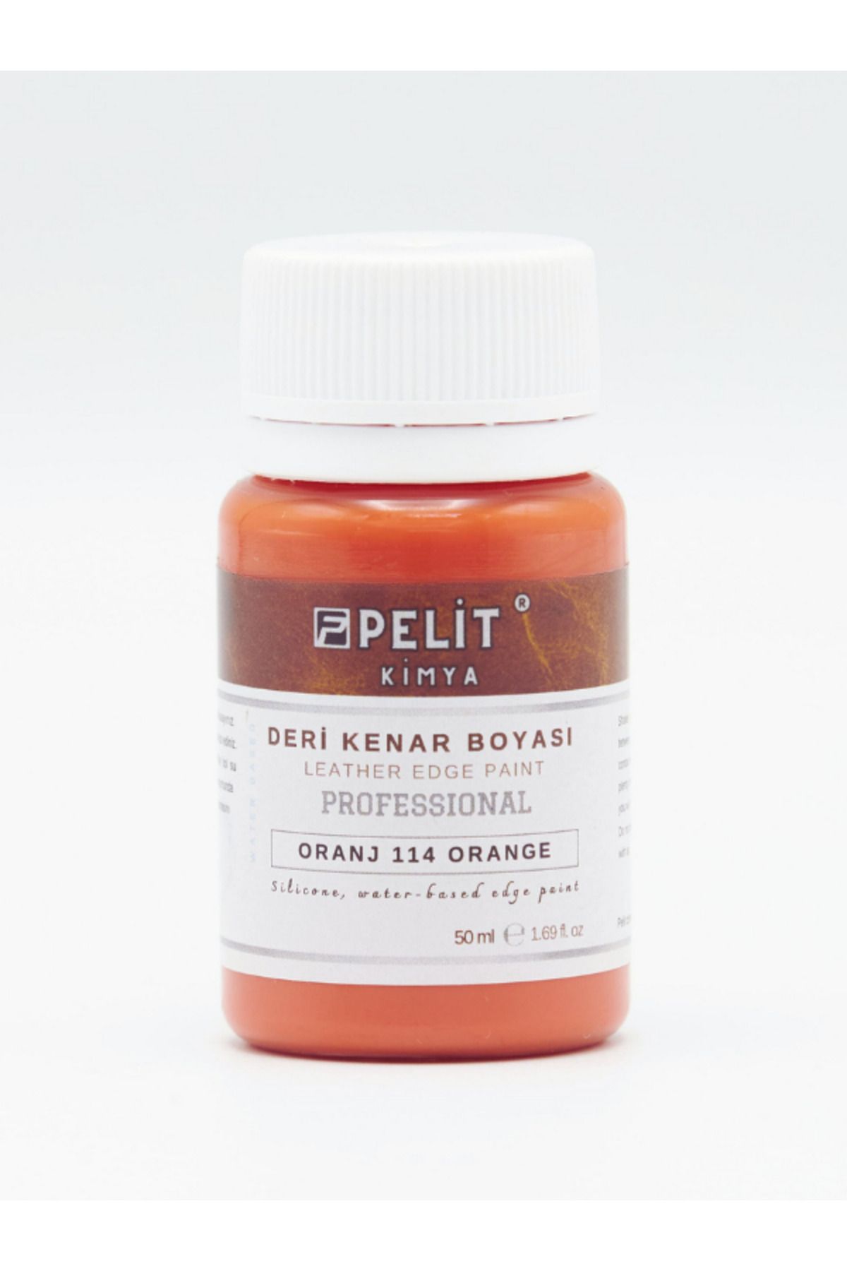 Pelitkimya Oranj Deri Kenar Boyası 50 ml Leather Edge Paint Orange