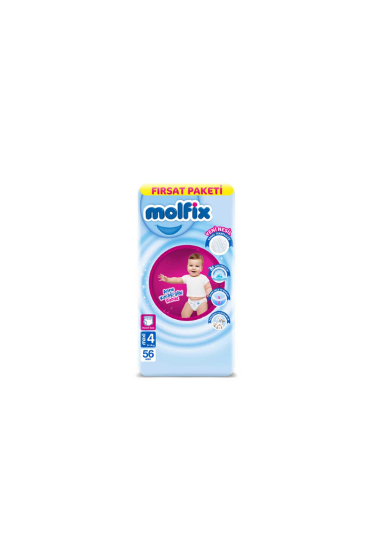 Molfix Molfıx Kilot Bez Fırsat 4 Beden Maxi 9-14 -Kg - 56 Adet