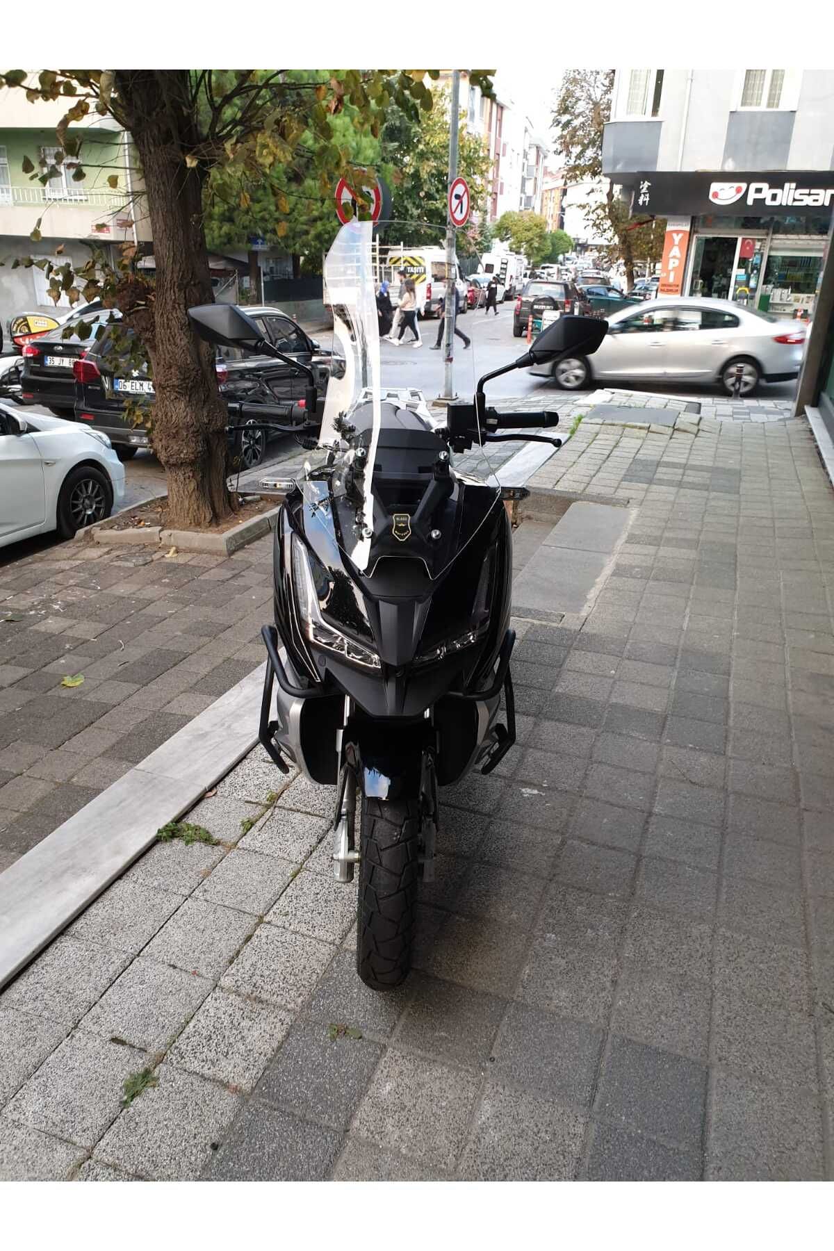Barossa ADV 125 Siperlik Ön Cam 2025 Model 65cm Şeffaf Renkli 4mm ORTA BOYLU CAM
