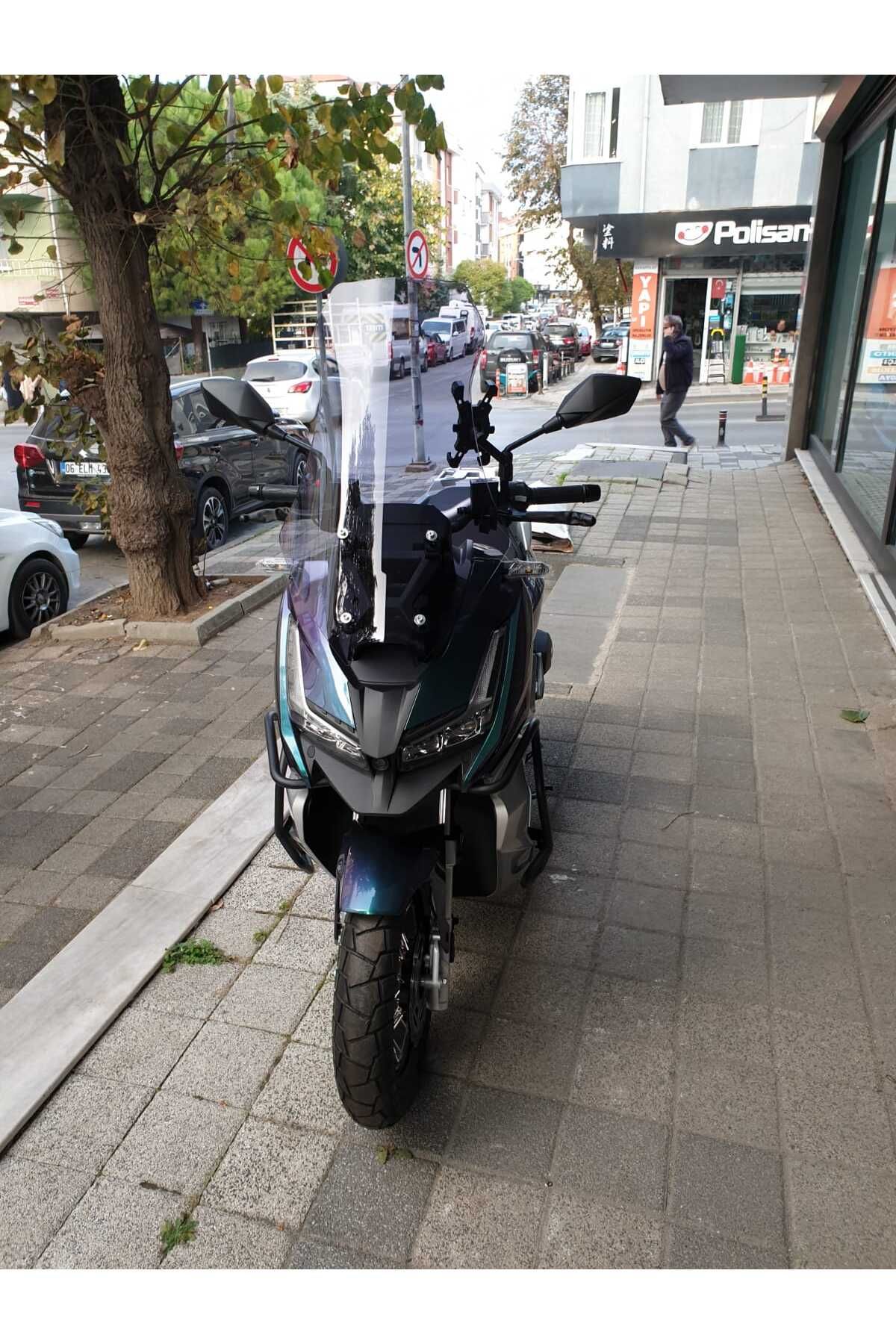 Barossa ADV 127 Siperlik Ön Cam 2025 Model 75cm Açık füme Renkli 4mm UZUN CAM