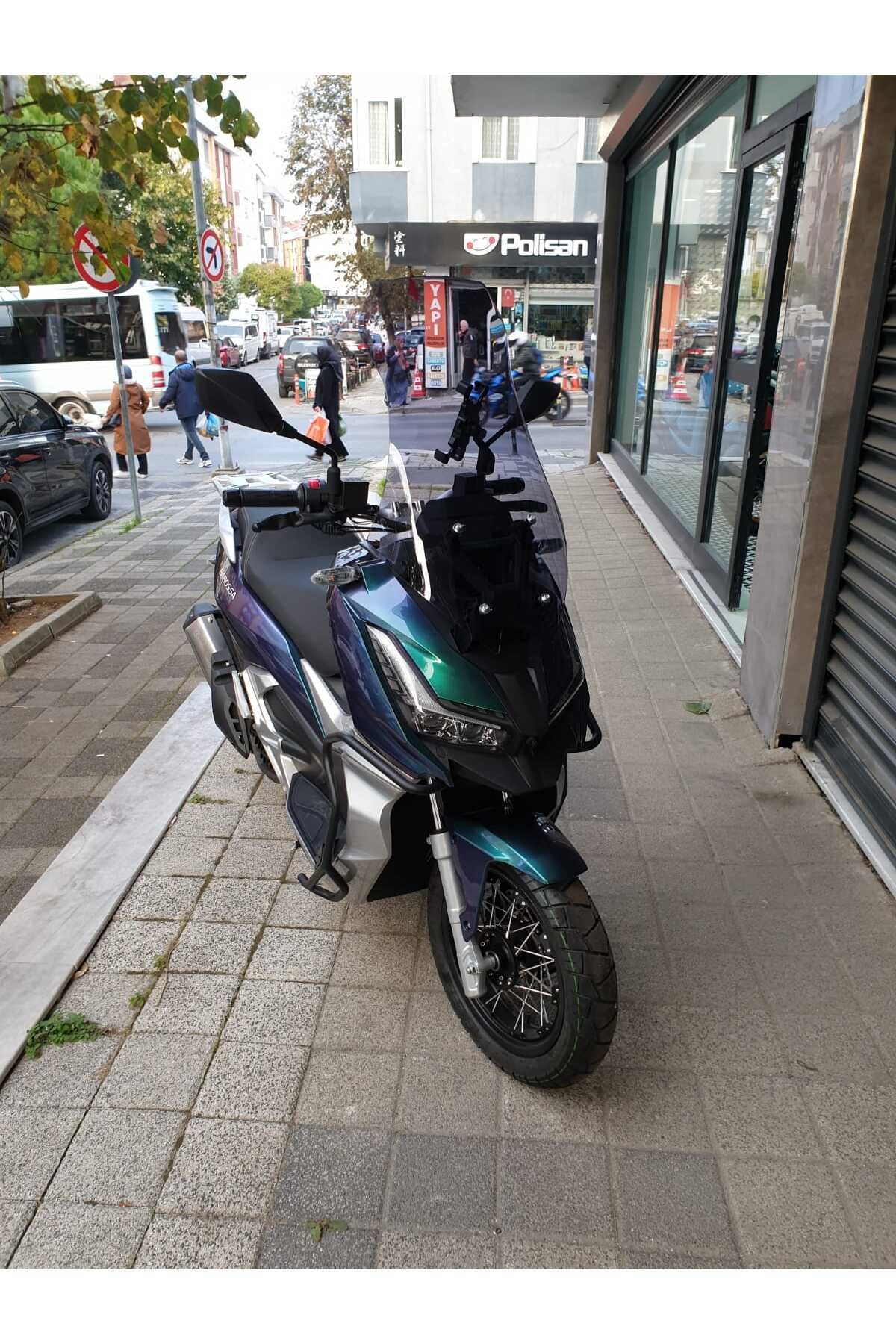 Barossa ADV 127 Siperlik Ön Cam 2025 Model 75cm Açık füme Renkli 4mm UZUN CAM