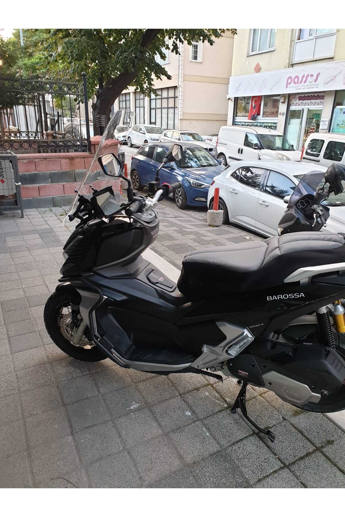 Barossa ADV 125 Siperlik Ön Cam 2025 Model 65cm Şeffaf Renkli 4mm ORTA BOYLU CAM